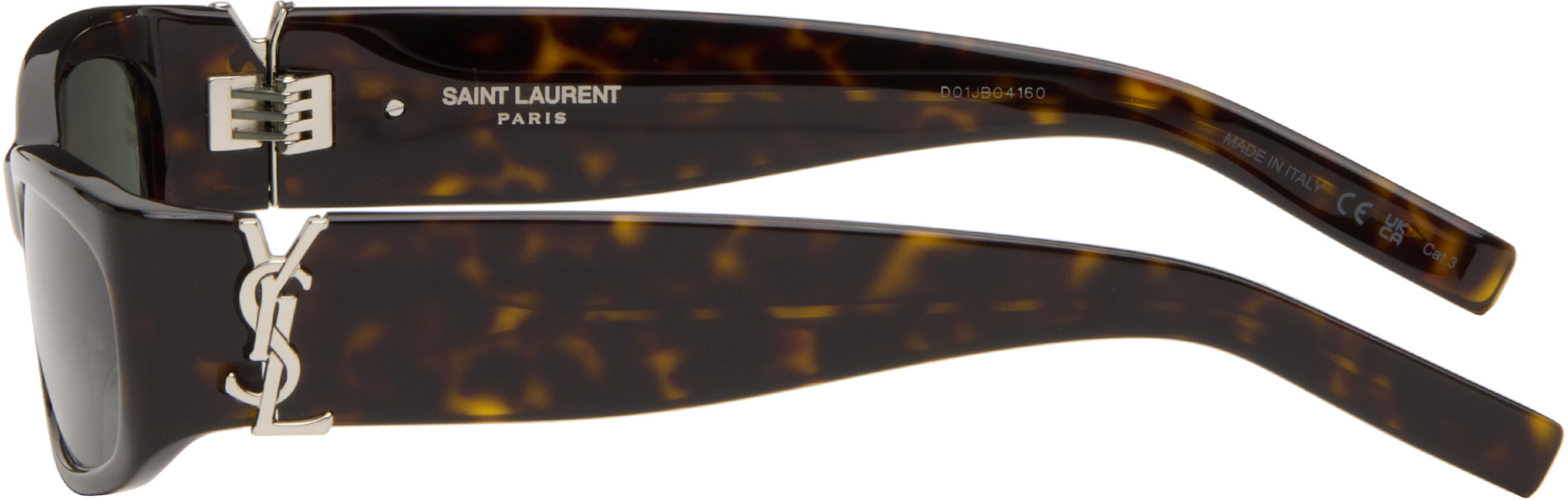 Saint Laurent: ブラック＆ブラウン SL M152 サングラス | SSENSE 日本