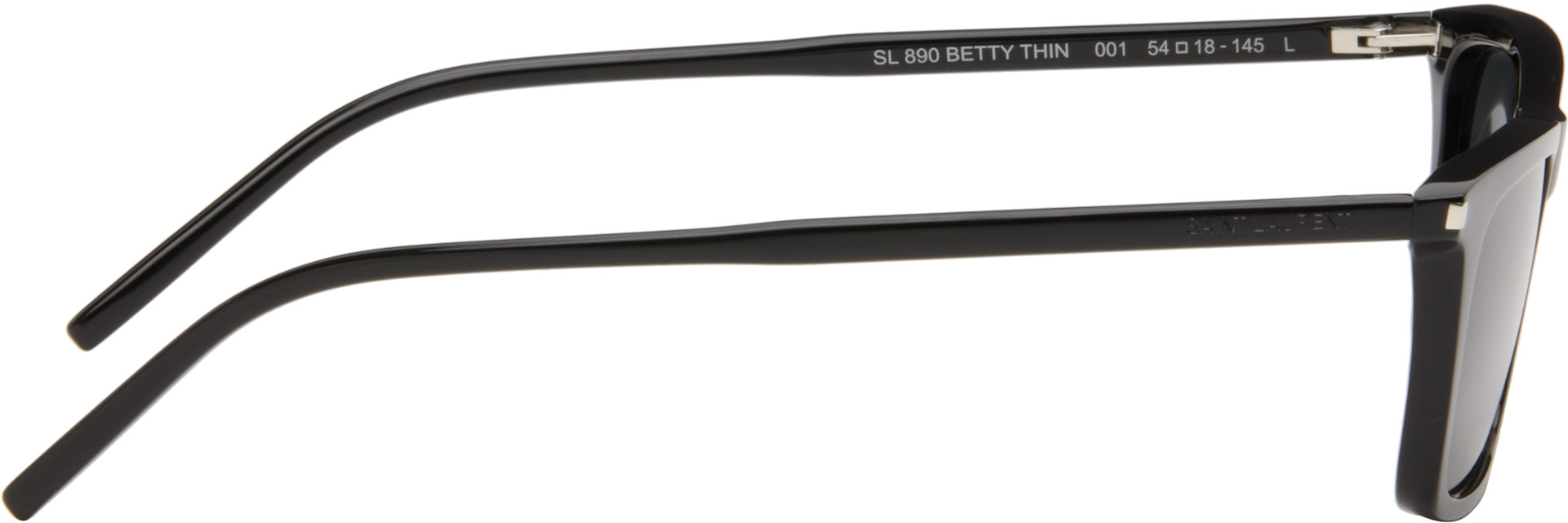 Saint Laurent: ブラック SL 890 Betty Thin サングラス | SSENSE 日本