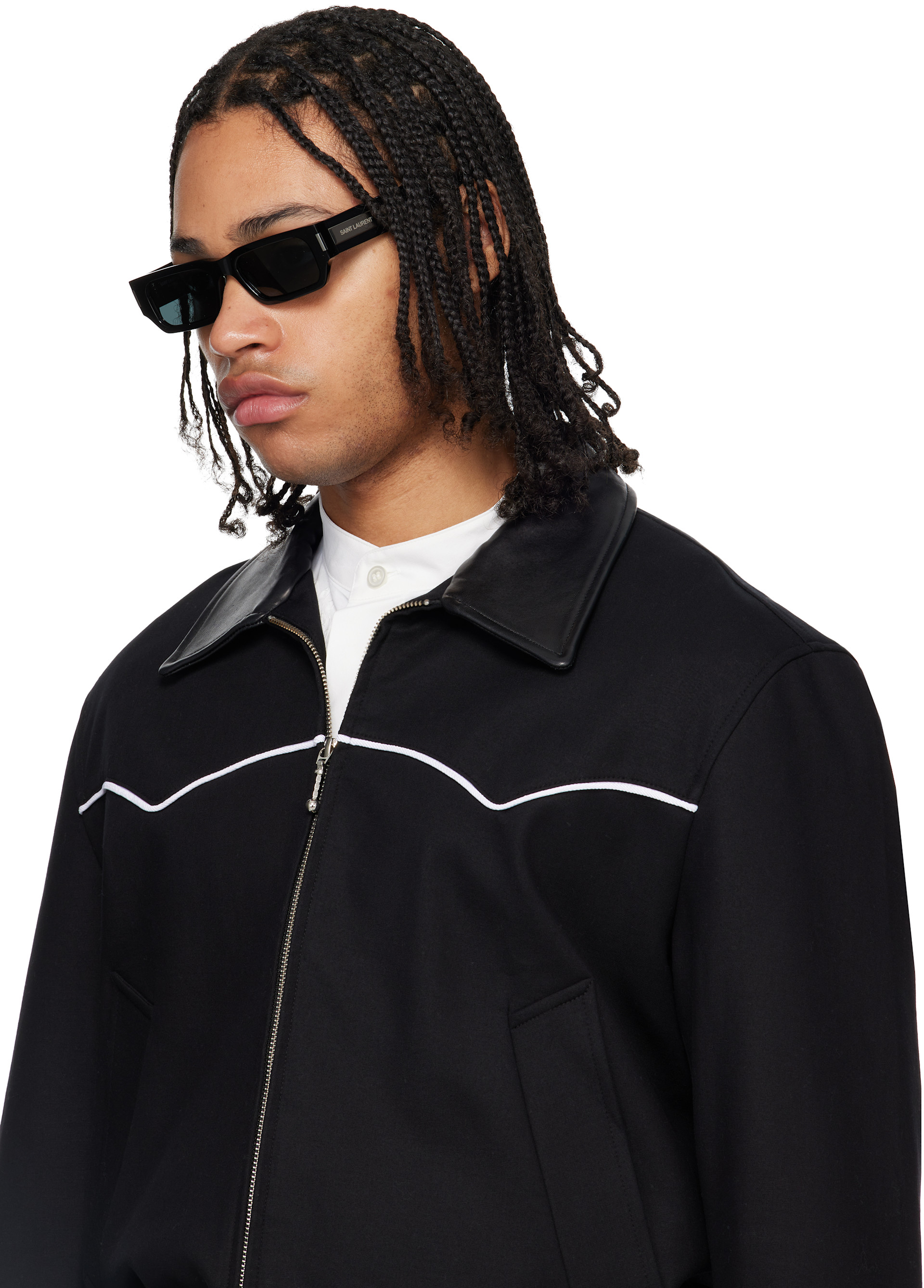 Saint Laurent: ブラック SL 660 サングラス | SSENSE 日本