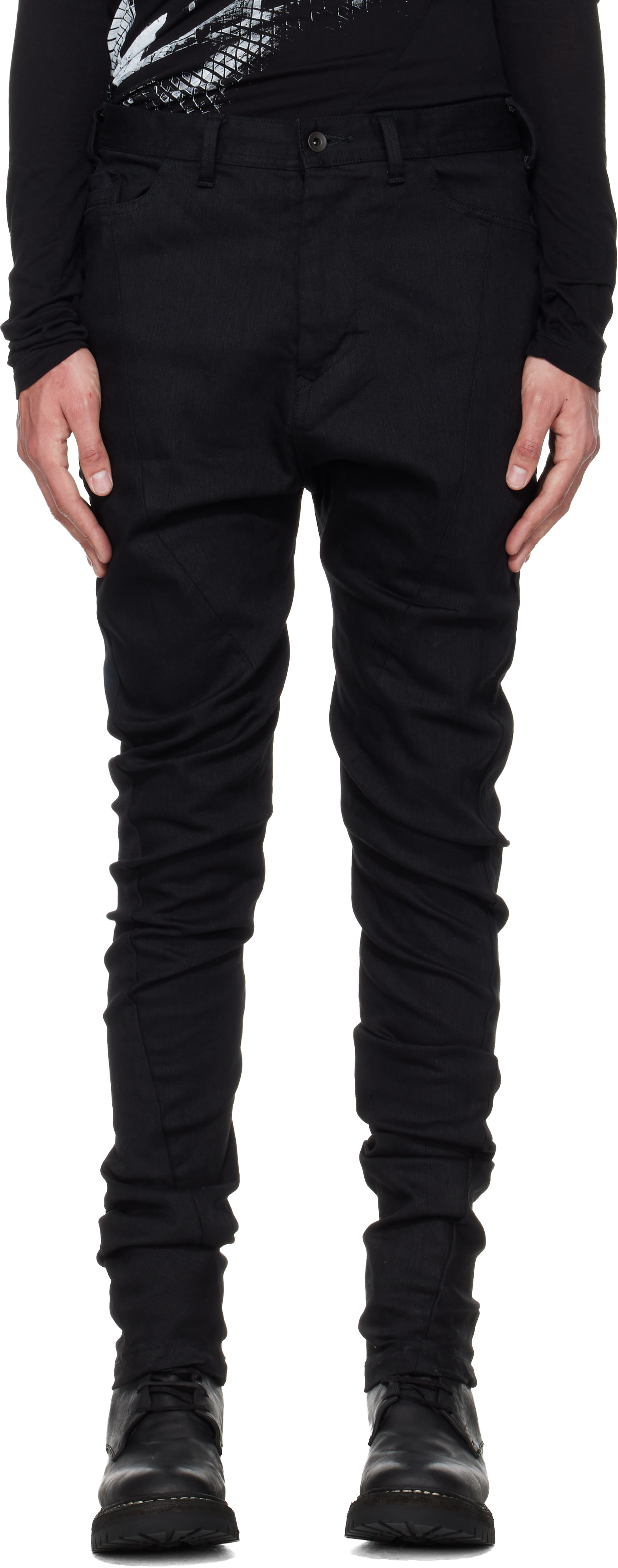 Julius: Black Gazelle Skinny Jeans | SSENSE