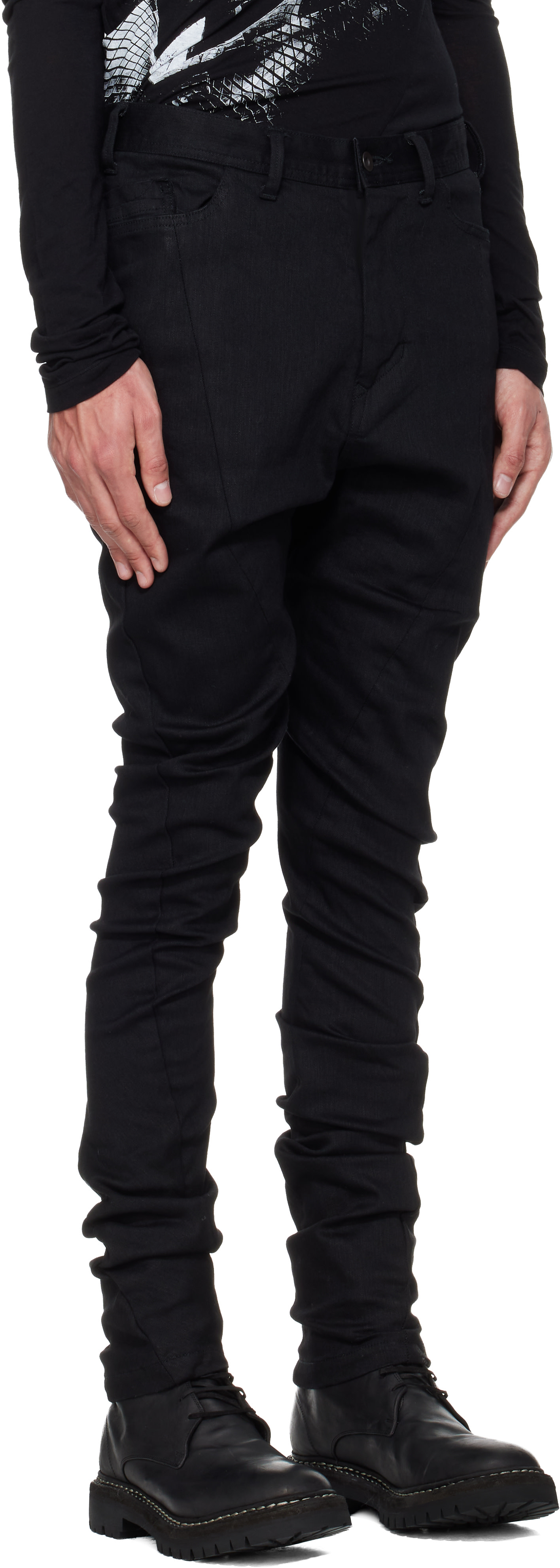 Julius: Black Gazelle Skinny Jeans | SSENSE