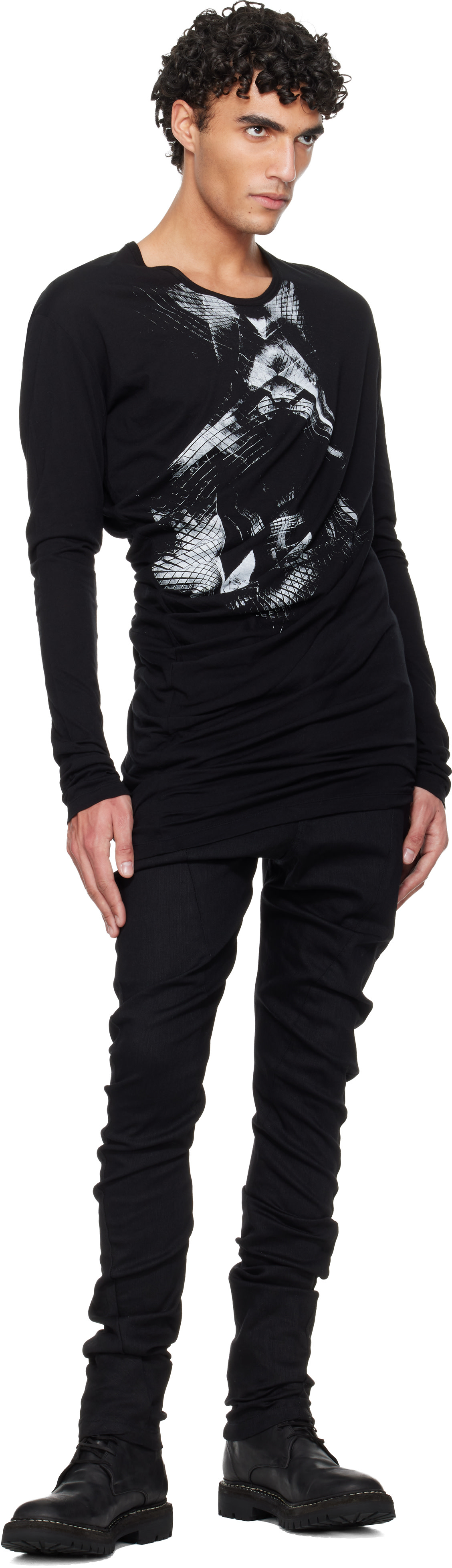 パンツ Julius 937PAM7 Black / Gazelle Skinny Julius: Black Gazelle Skinny Jeans | SSENSE