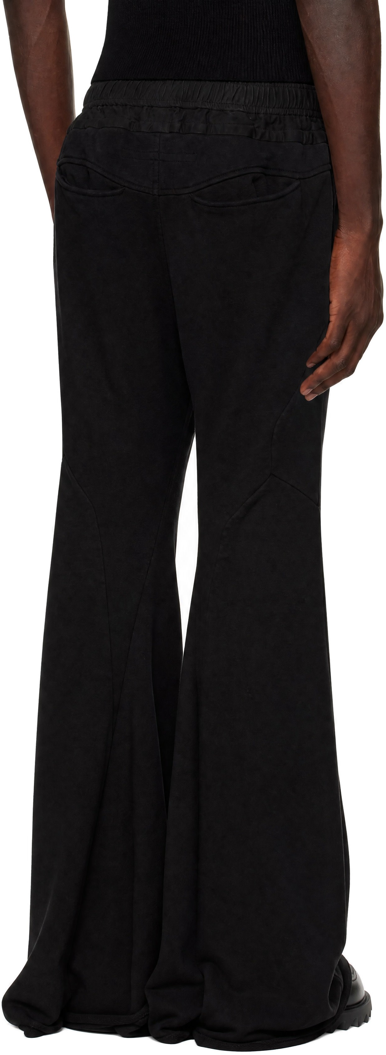 Julius - Black Cotton Dry Flared Sweatpants
