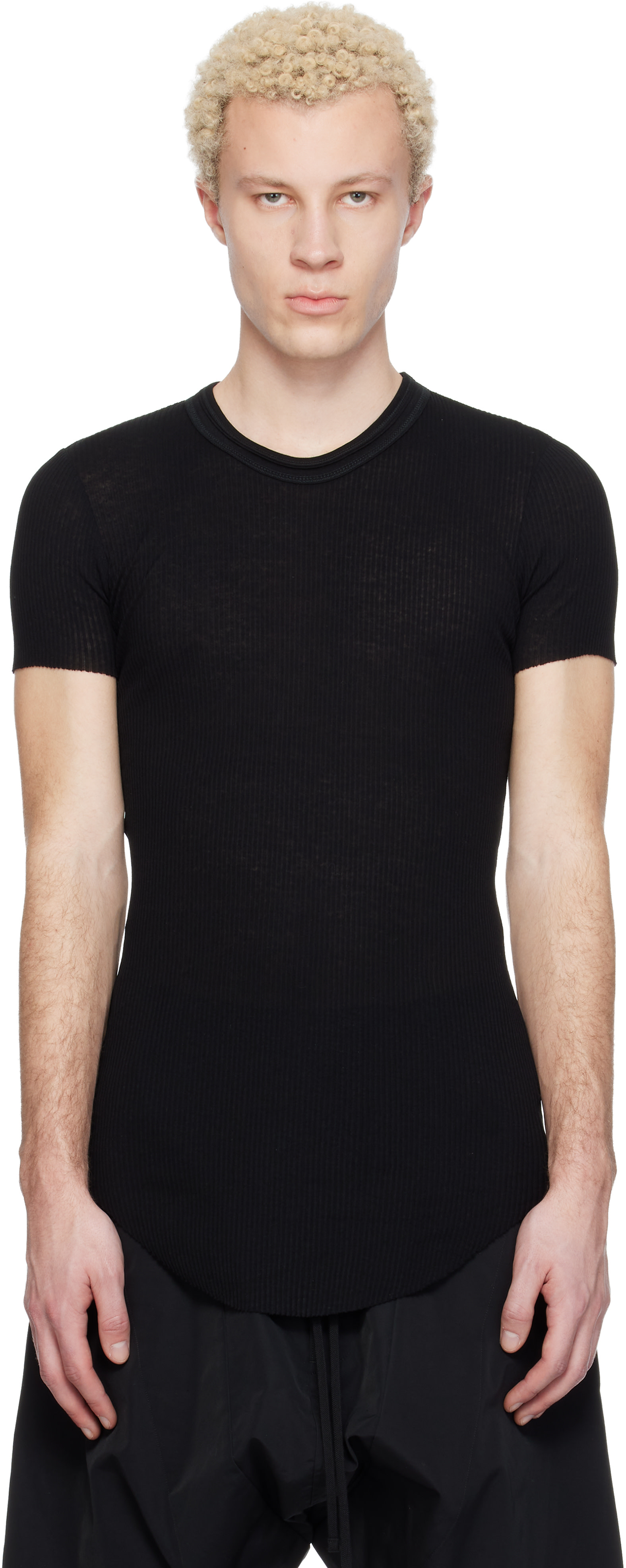 Julius: Black Skinny Hs T-shirt | SSENSE