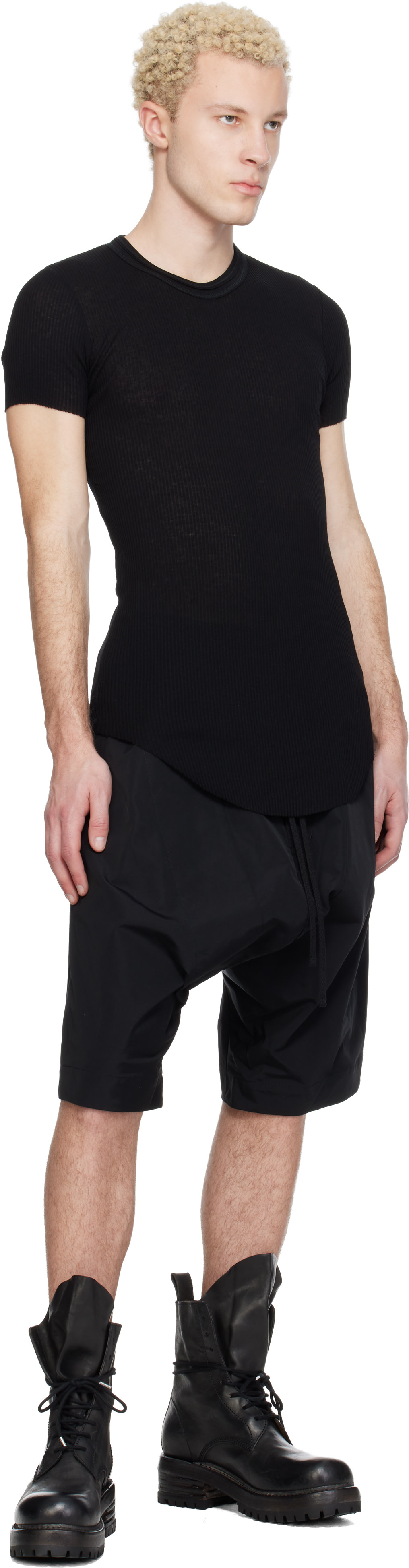 Julius: Black Skinny Hs T-shirt | SSENSE