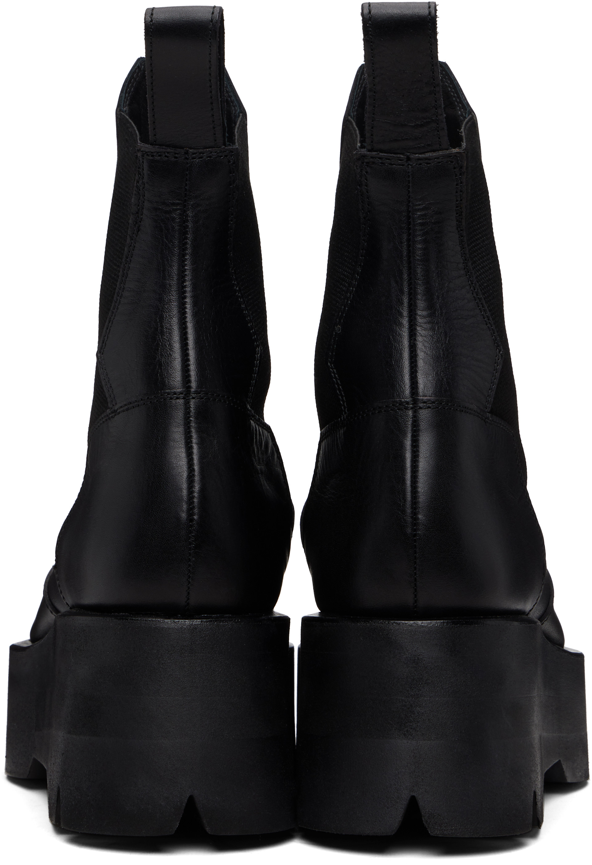 JULIUS プラットフォームシューズsize2 Julius: Black Prism Side Gore Chelsea Boots | SSENSE
