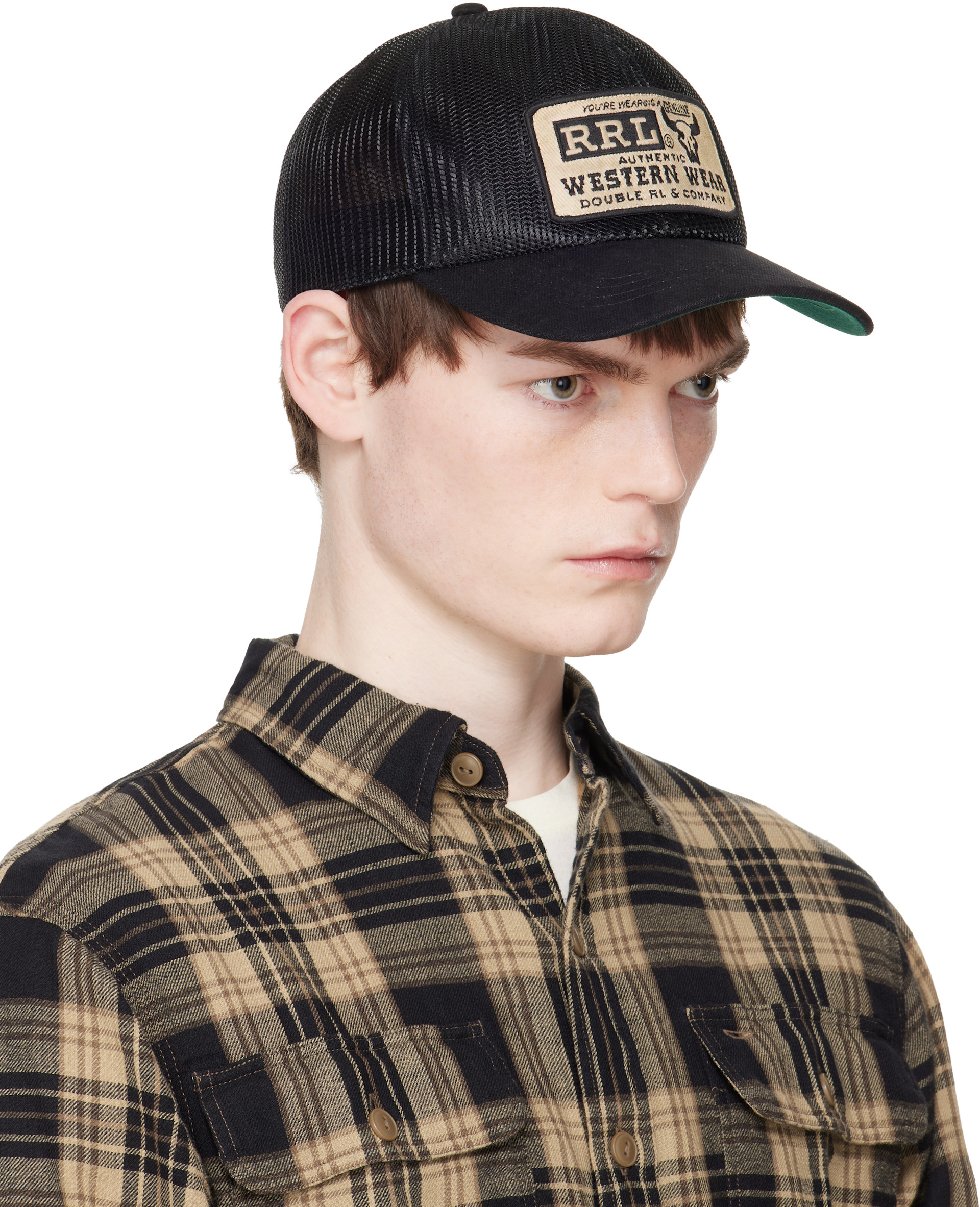 RRL - Black Western Trucker Cap