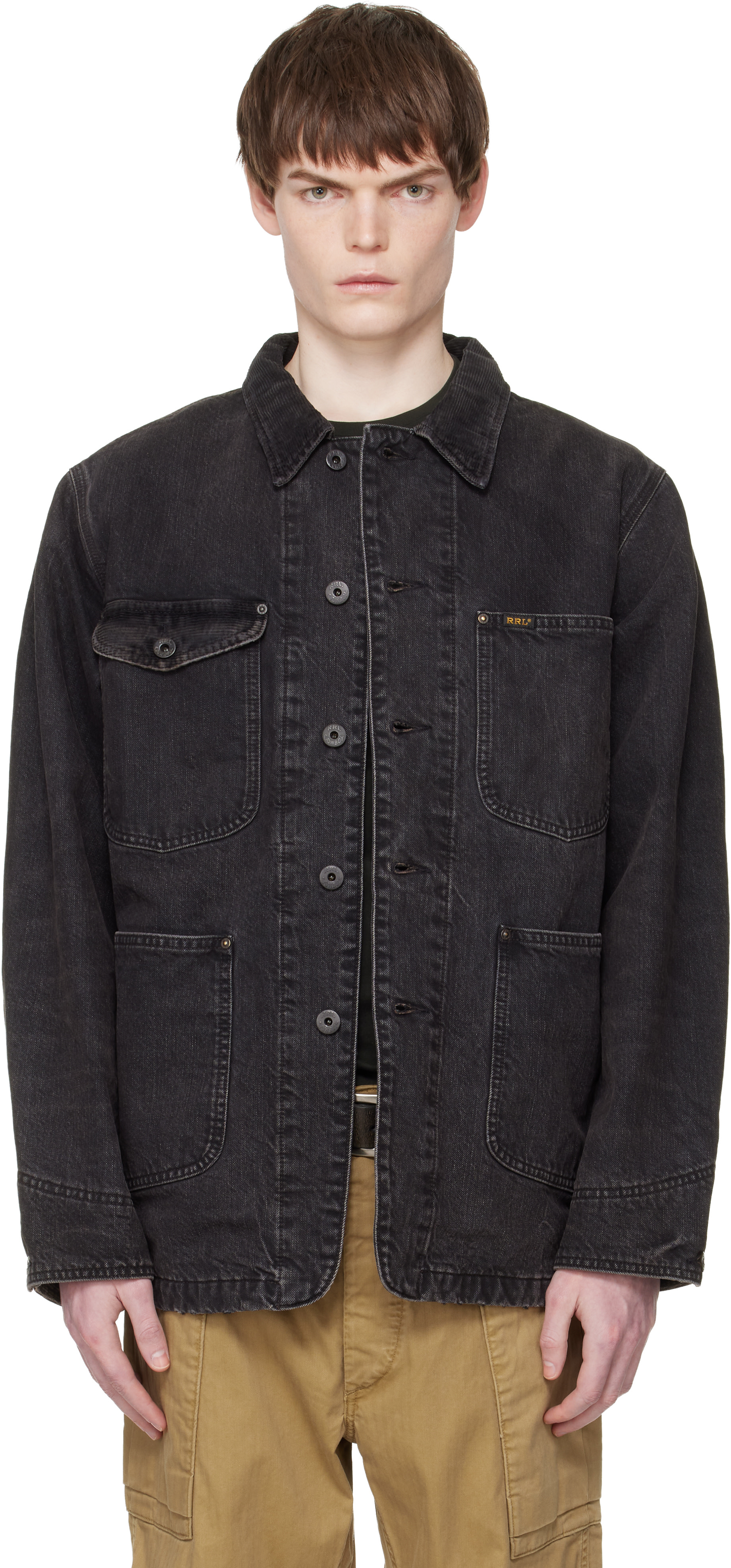 RRL: Black Lynn Denim Jacket | SSENSE United Kingdom