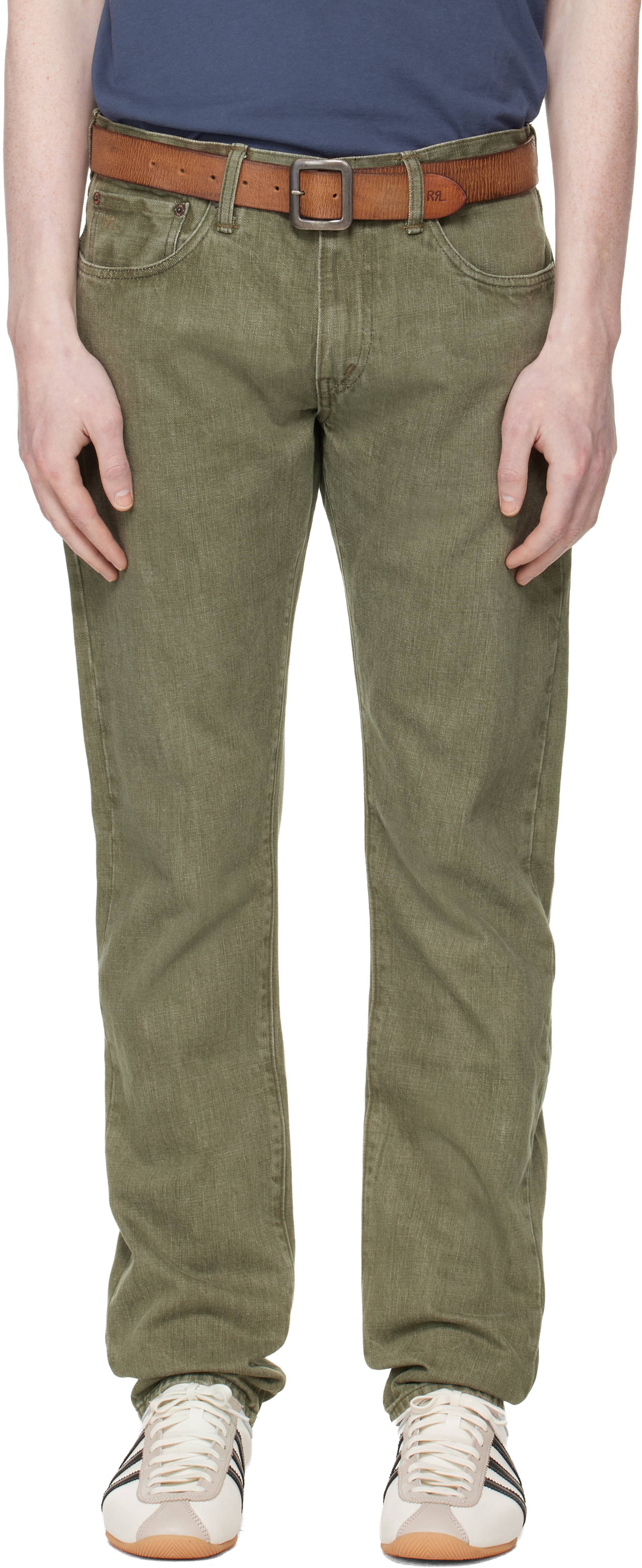 RRL - Jean ajusté vert