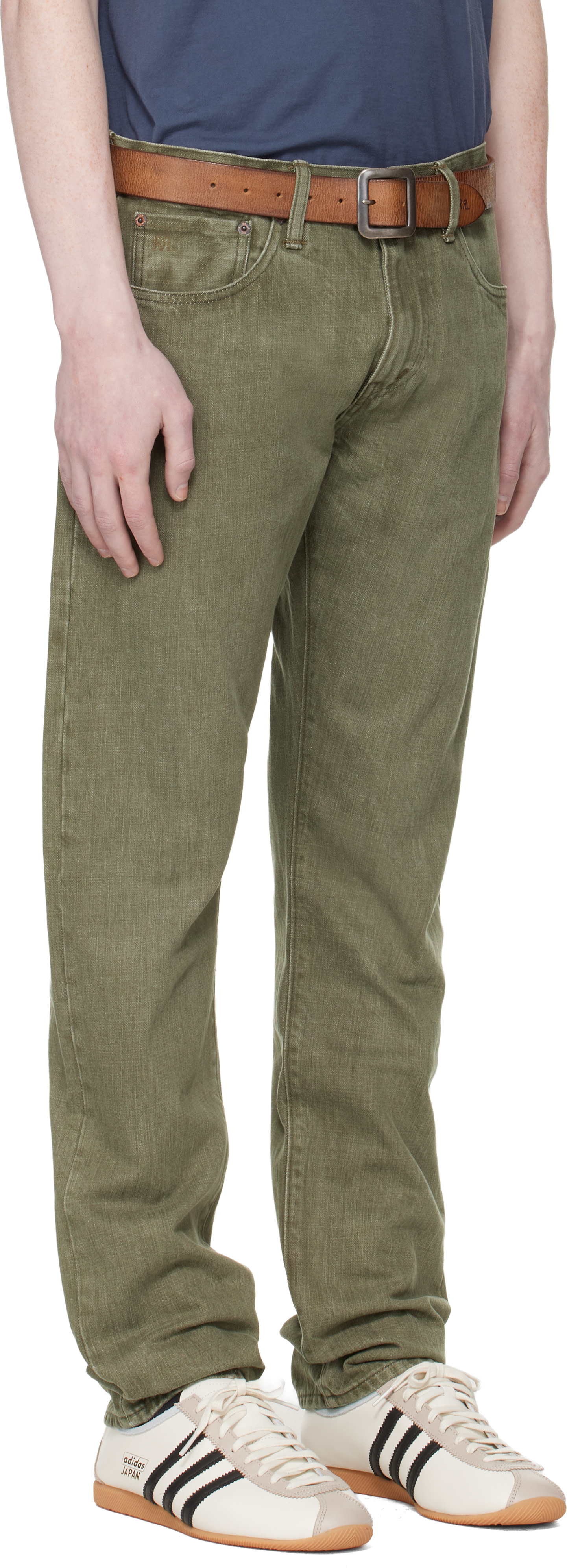RRL - Jean ajusté vert