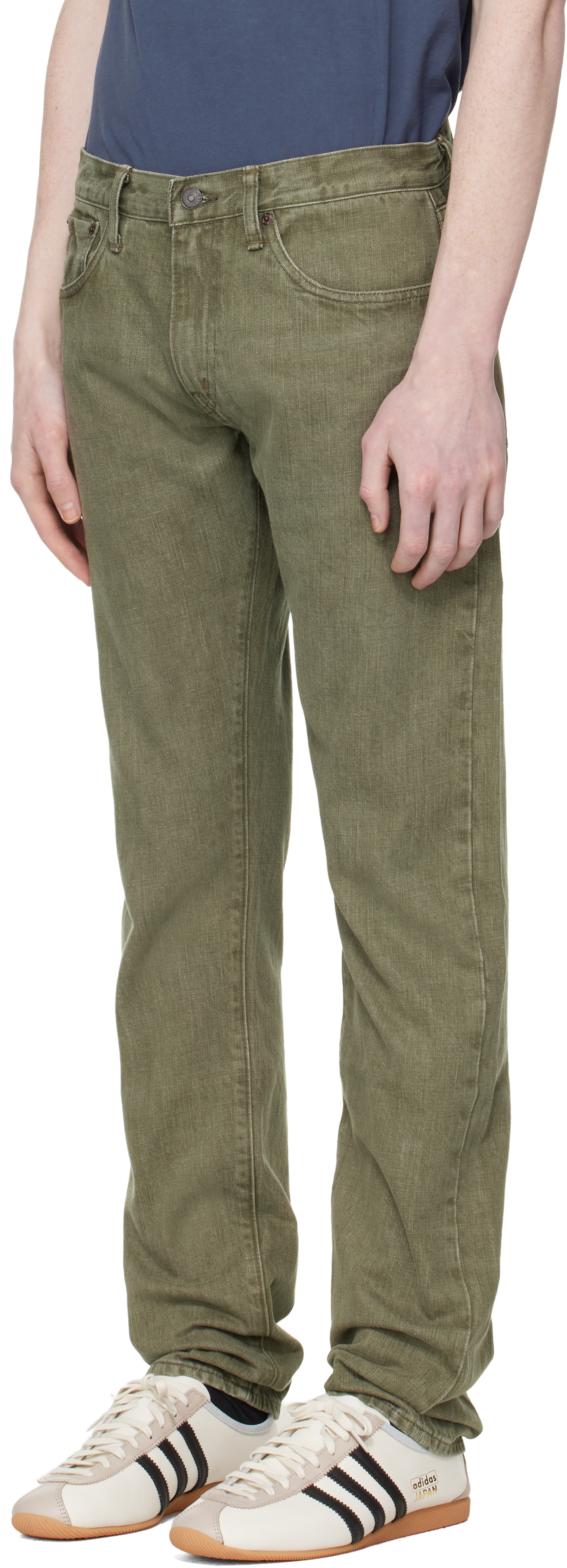 RRL - Jean ajusté vert