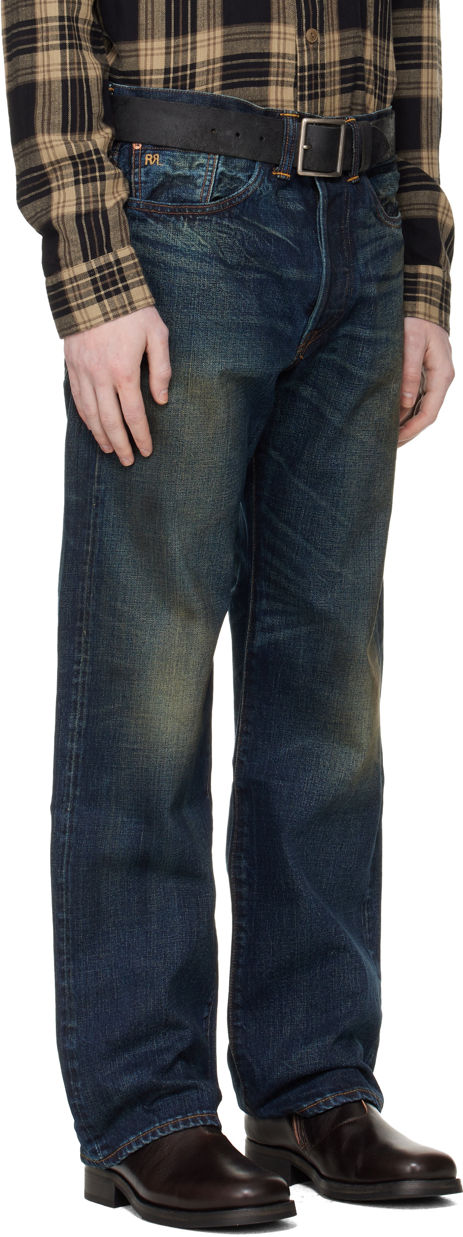 RRL: ブルー Vintage 5-Pocket Givins ジーンズ | SSENSE 日本