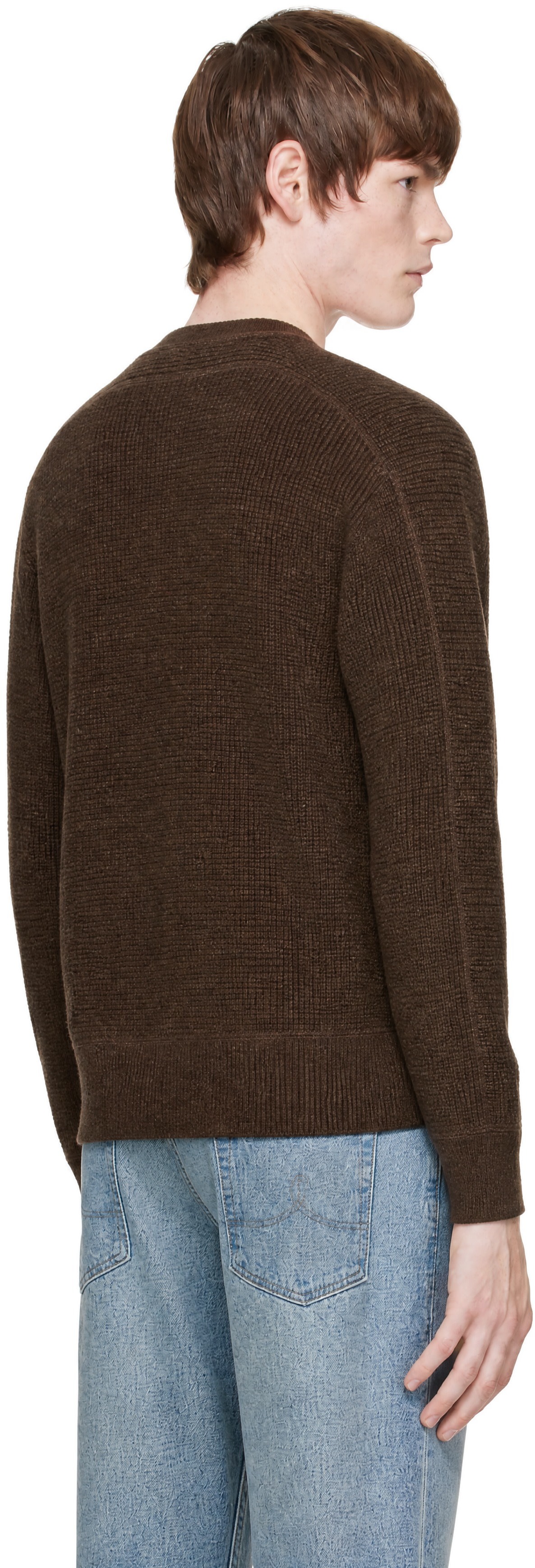 RRL - Brown Waffle Crew Sweater
