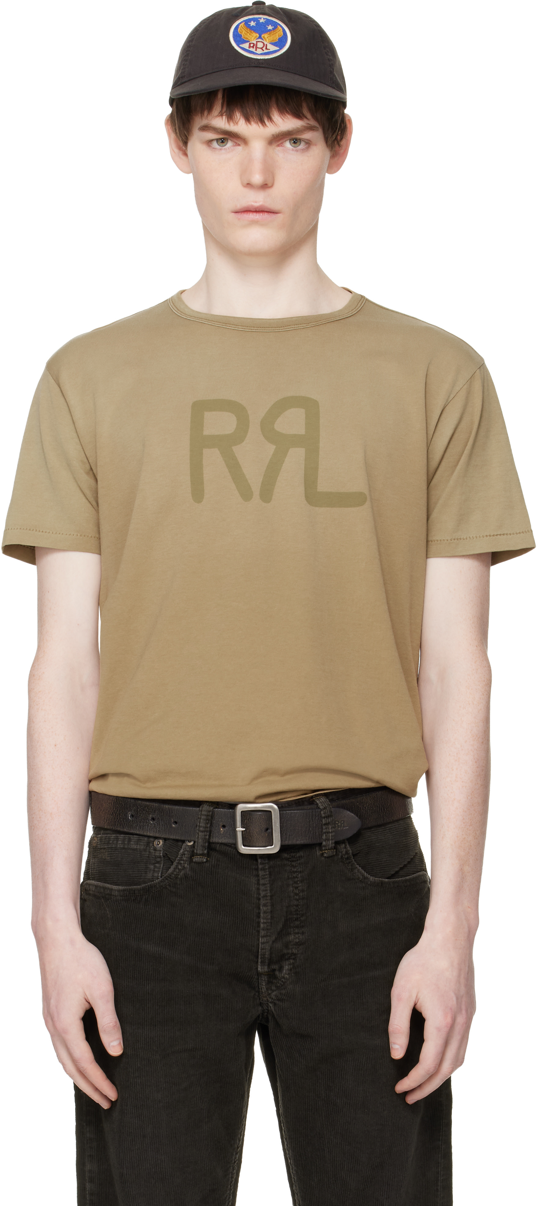 RRL - 브라운 랜치 로고 티셔츠