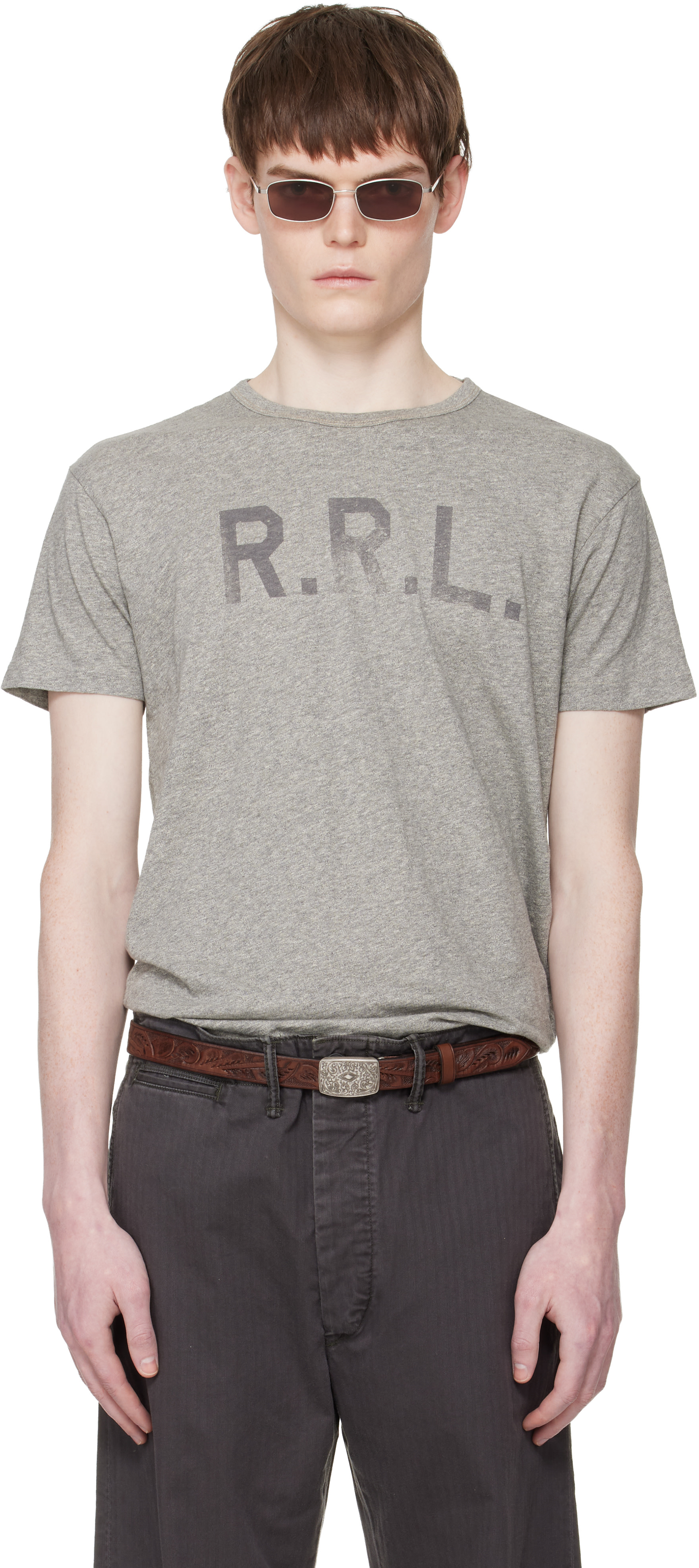 RRL - Gray Logo T-shirt