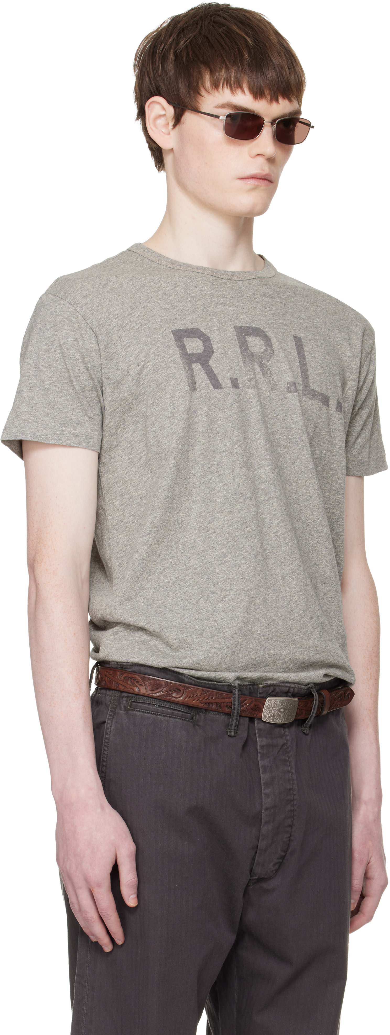 RRL - Gray Logo T-shirt