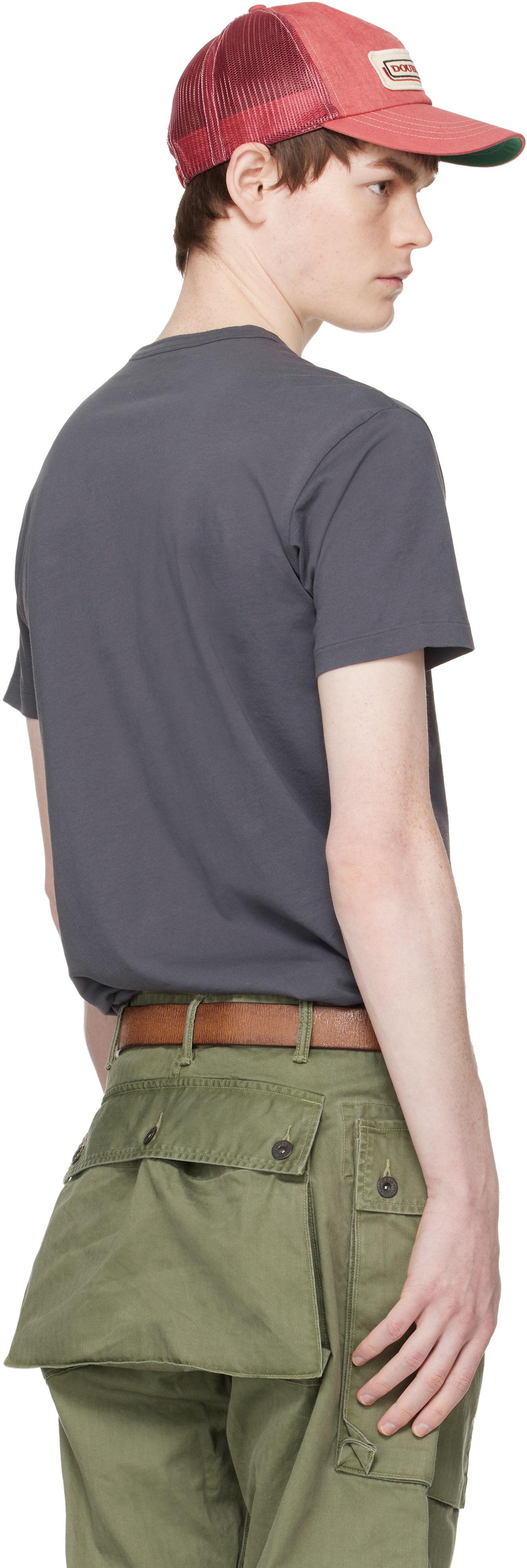 RRL - 네이비 랜치 로고 티셔츠