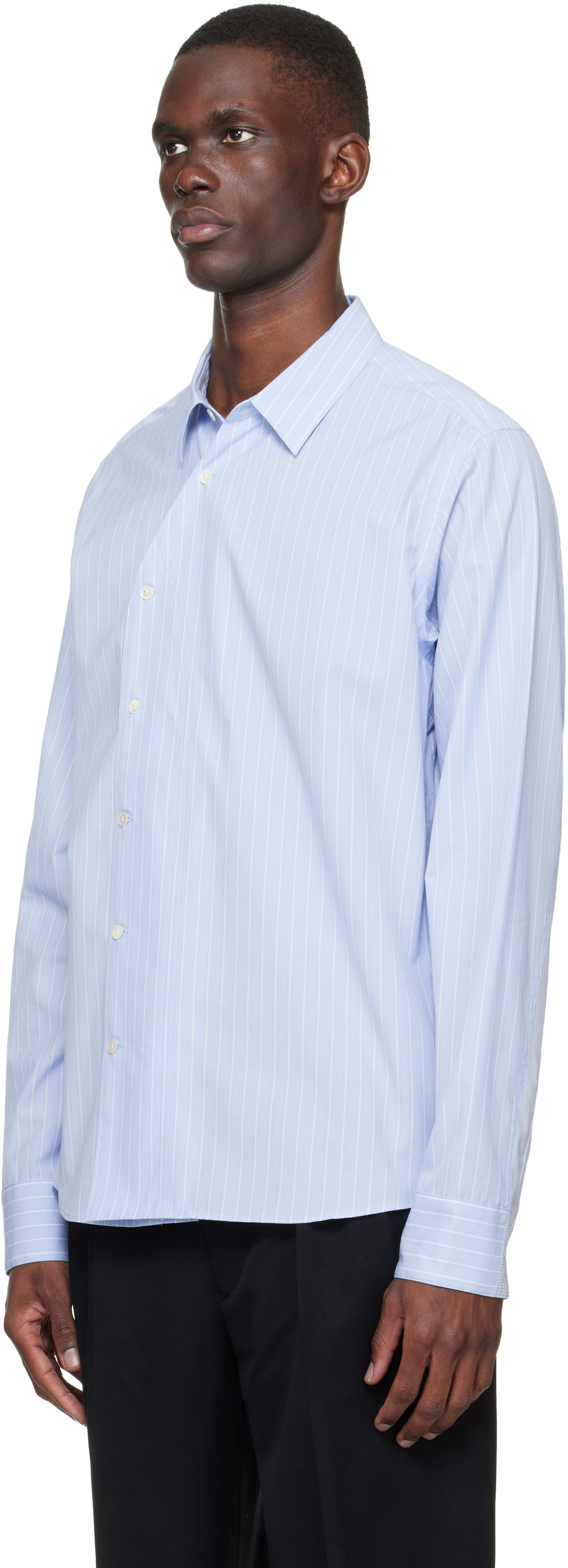 SIRE - Blue Asymmetrical Shirt
