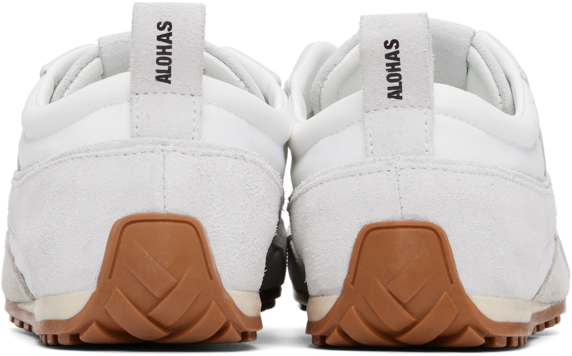 Alohas: White Tb.304 Nylon Leather Sneakers | SSENSE