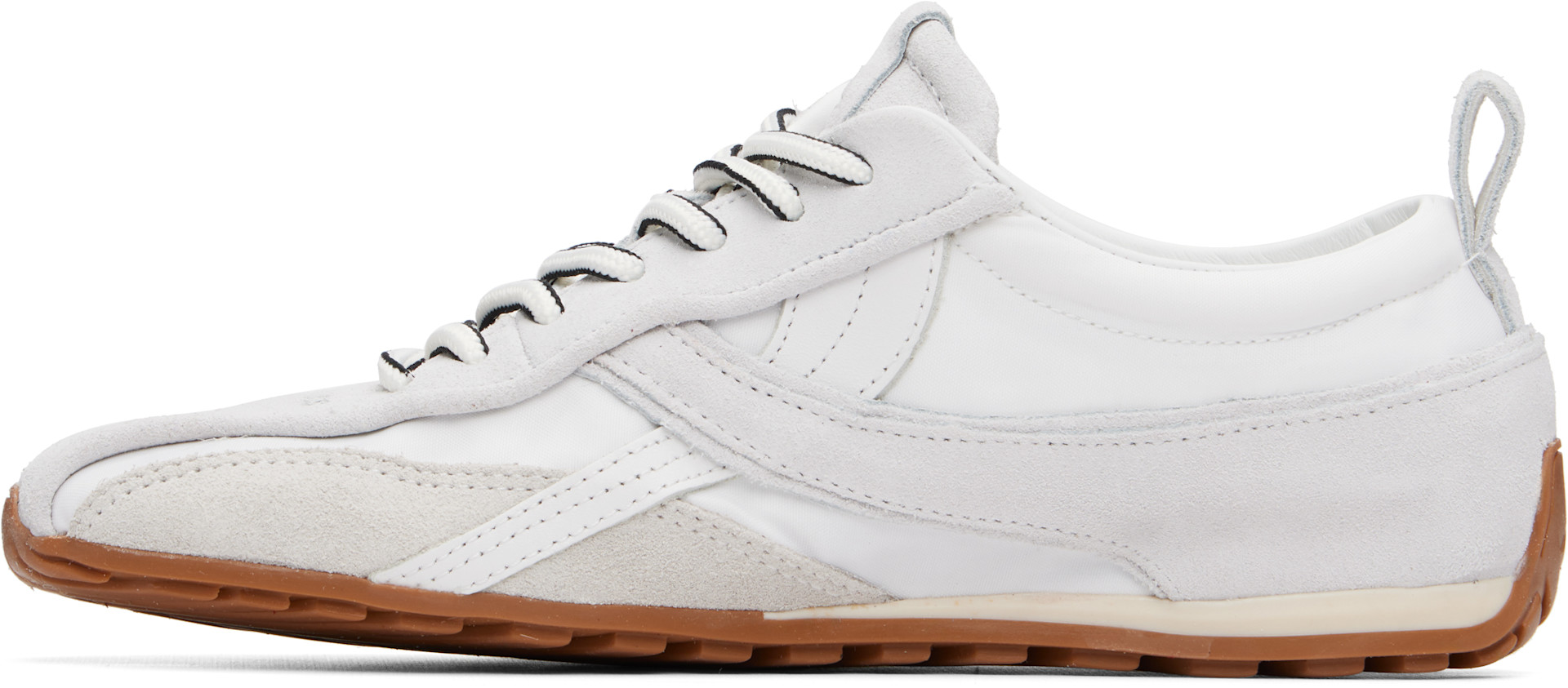 Alohas: White Tb.304 Nylon Leather Sneakers | SSENSE