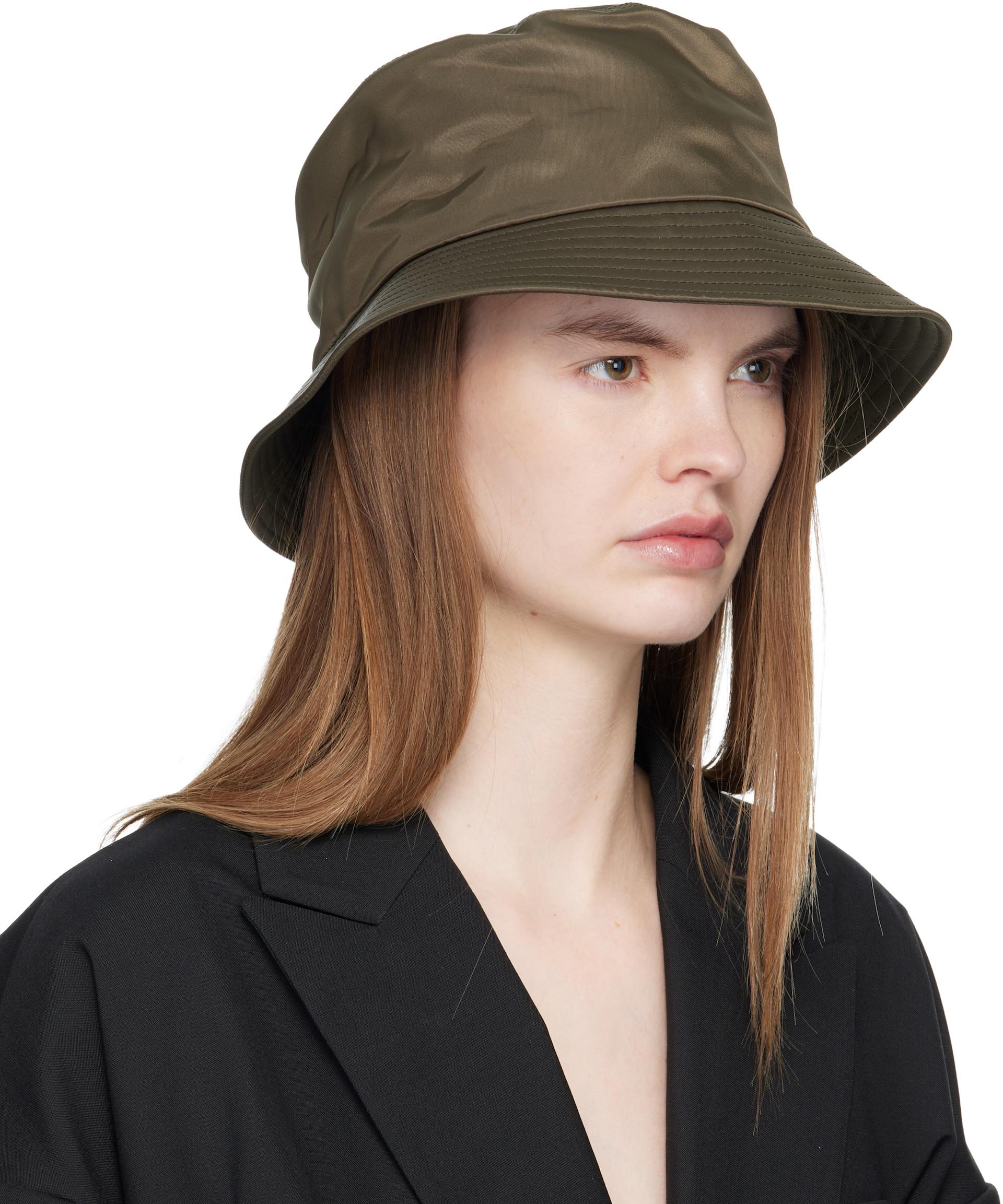 sacai: カーキ Single Brim Pocket バケットハット | SSENSE 日本