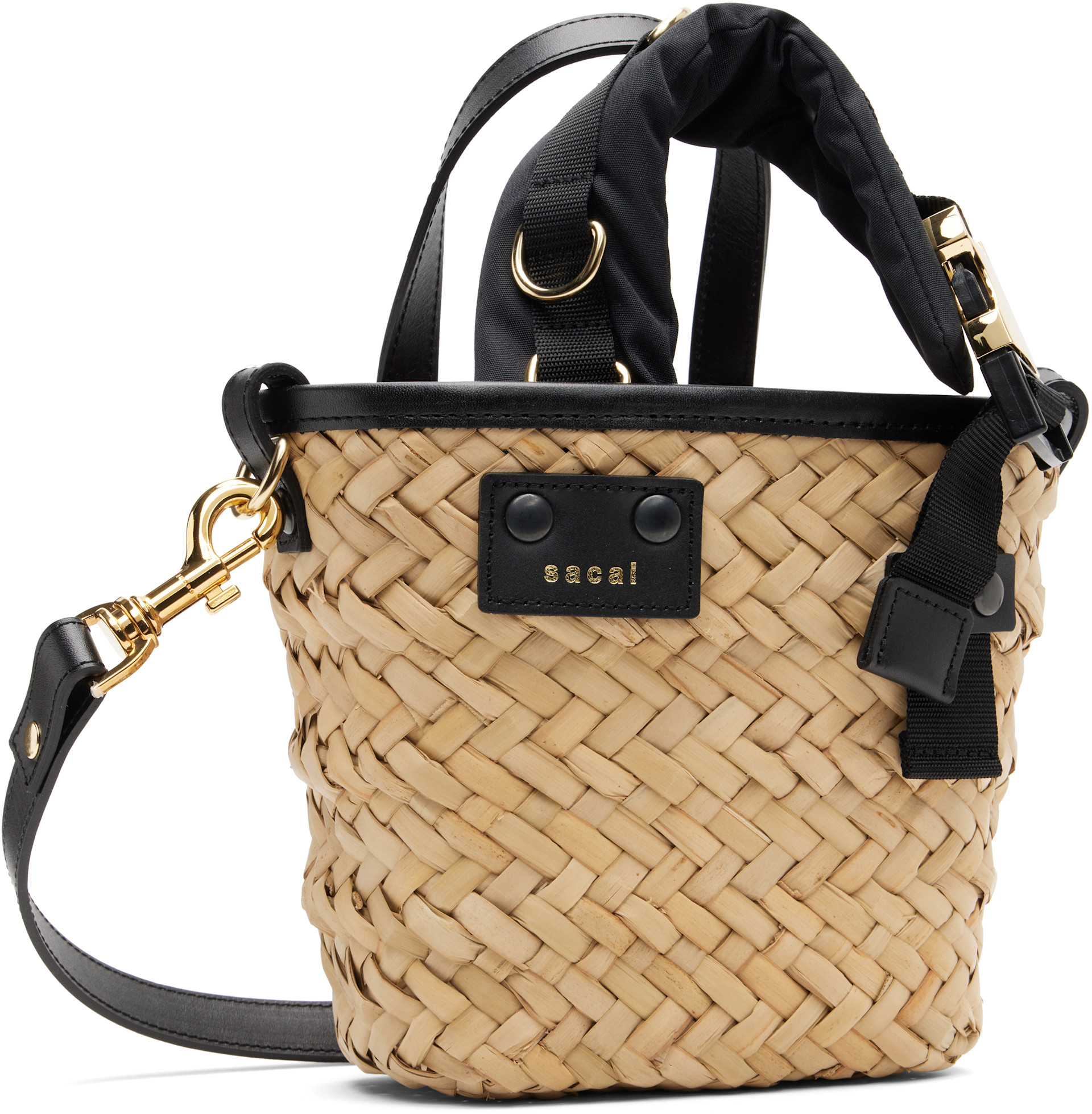 sacai - Micro sac hybride beige