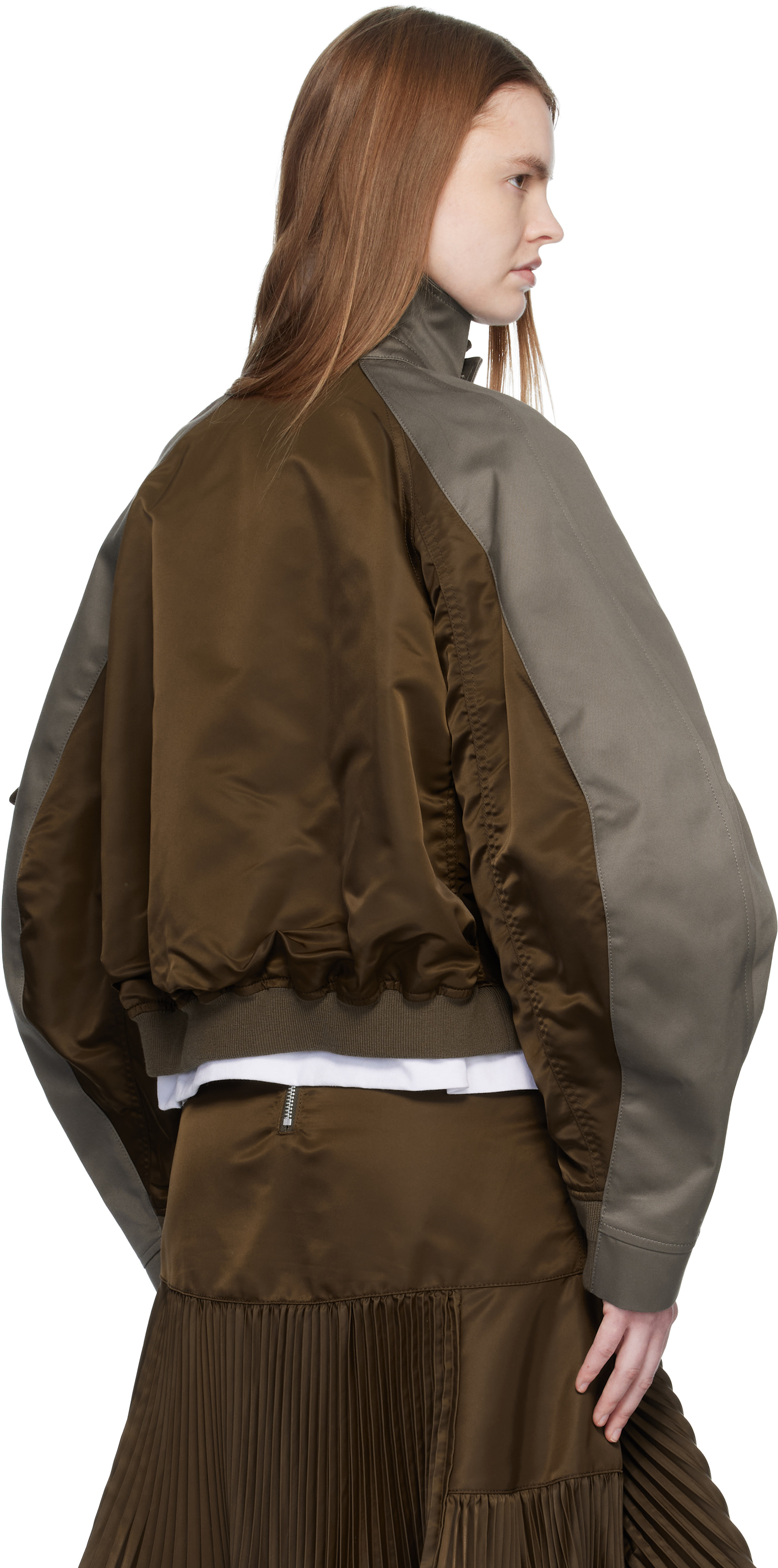 sacai: ブラウン Chino & Twill ボンバージャケット | SSENSE 日本