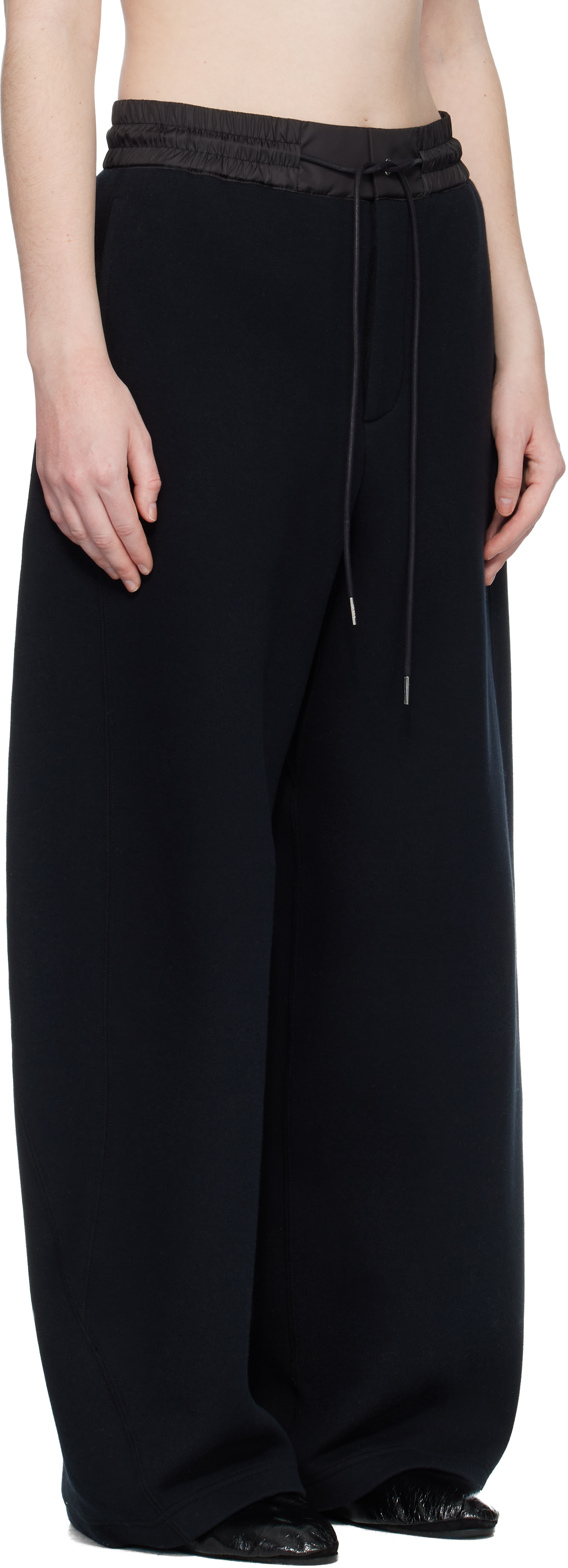 sacai: Black Sponge Sweatpants | SSENSE