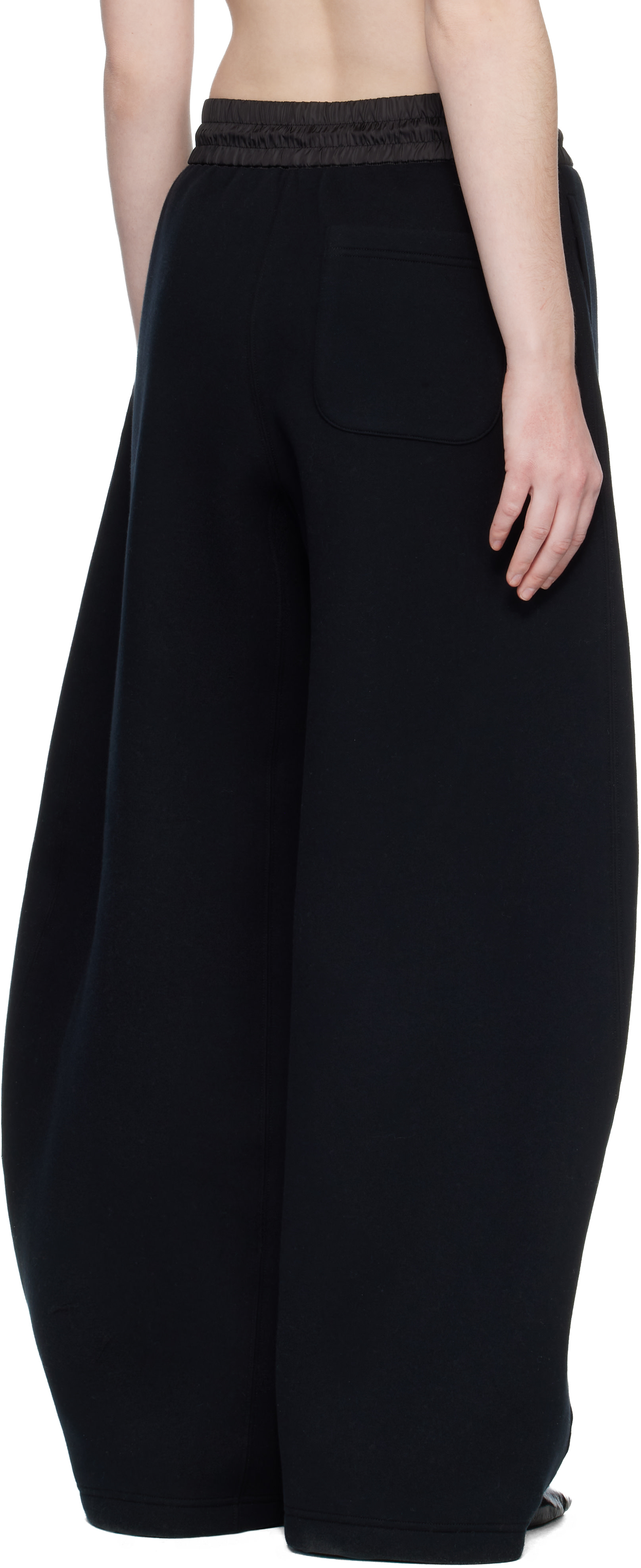 sacai: Black Sponge Sweatpants | SSENSE sacai: Black Sponge Sweatpants | SSENSE