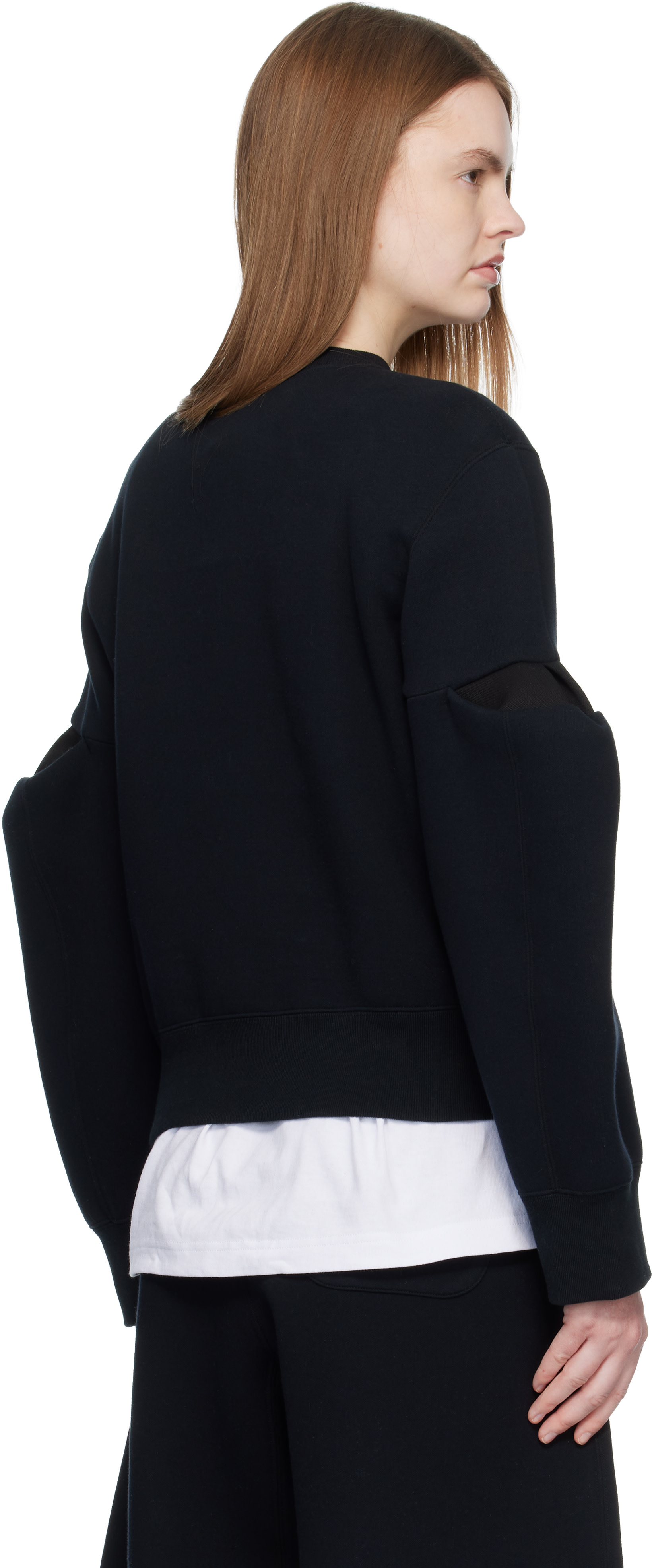 S*I様 sacai リブニットトップス Sacai // Navy Knit & White Striped Back Top – VSP Consignment