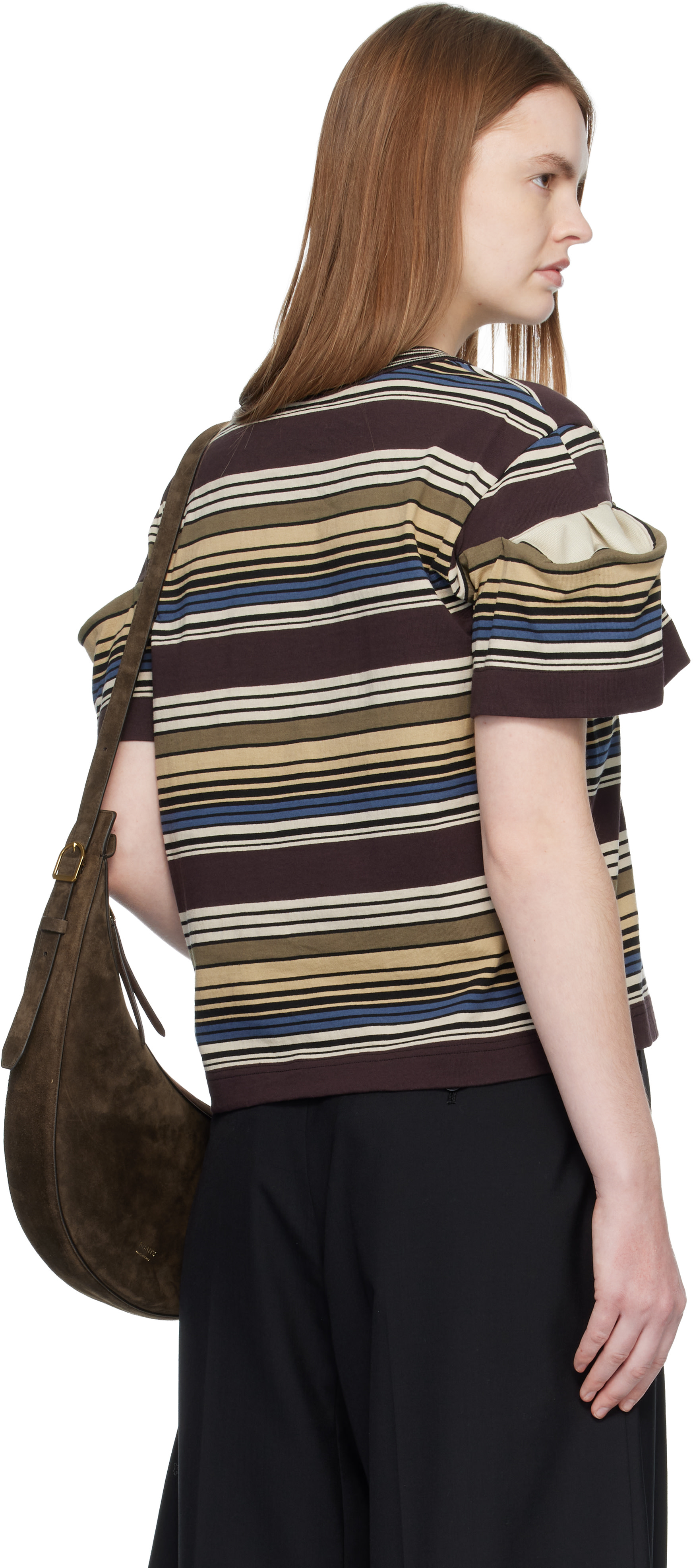 sacai: マルチカラー Horizontal ボーダー Tシャツ | SSENSE 日本