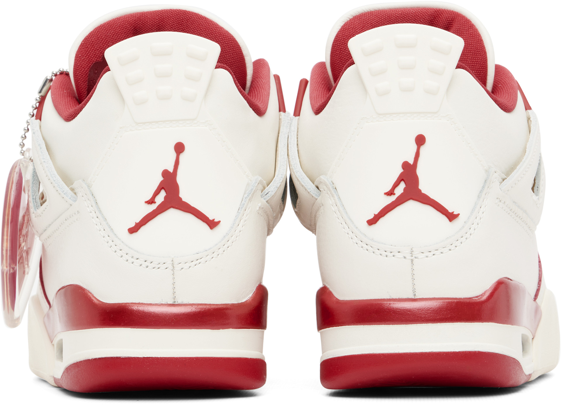 Nike Jordan: Off-White & Red Air Jordan 4 Retro Sneakers | SSENSE