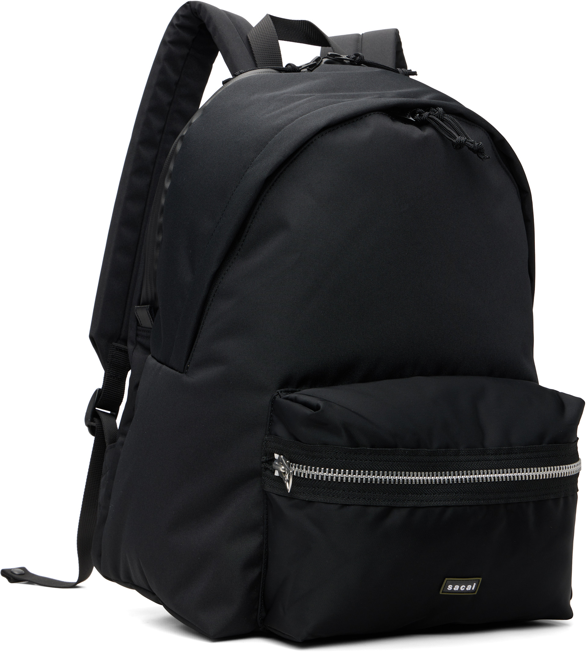 sacai: ブラック ポケット バックパック | SSENSE 日本