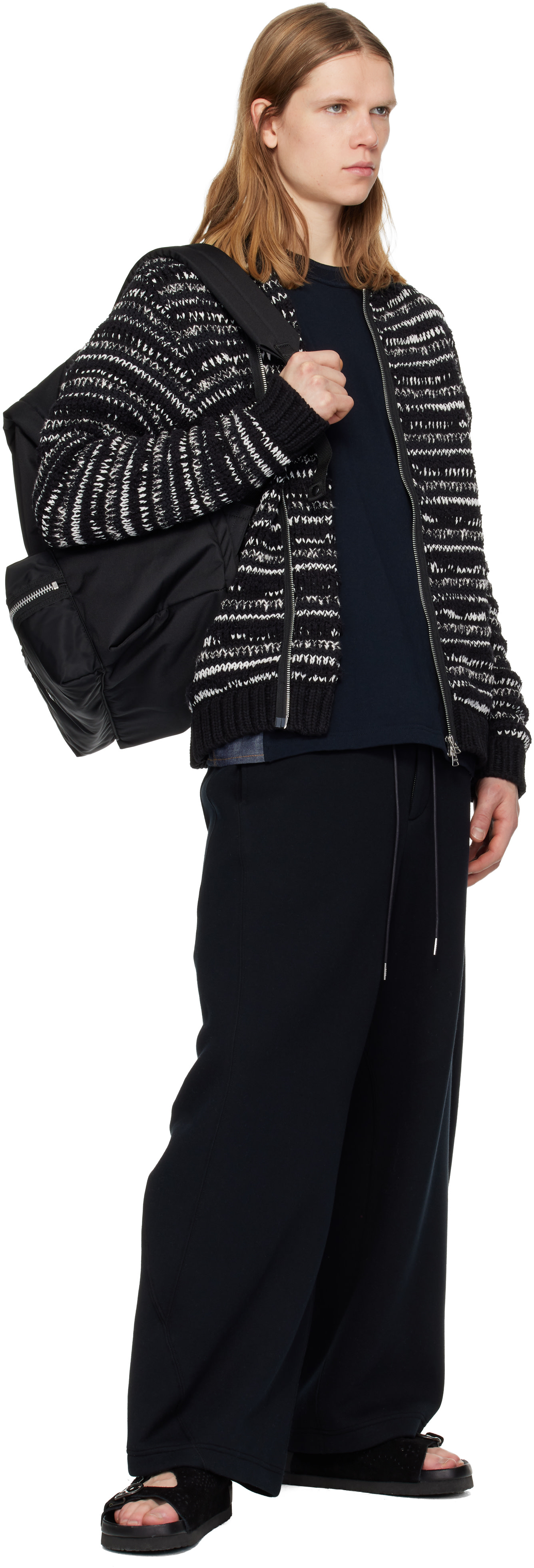sacai ブラック リュック・バックパック sacai: ブラック ナイロン バックパック | SSENSE 日本