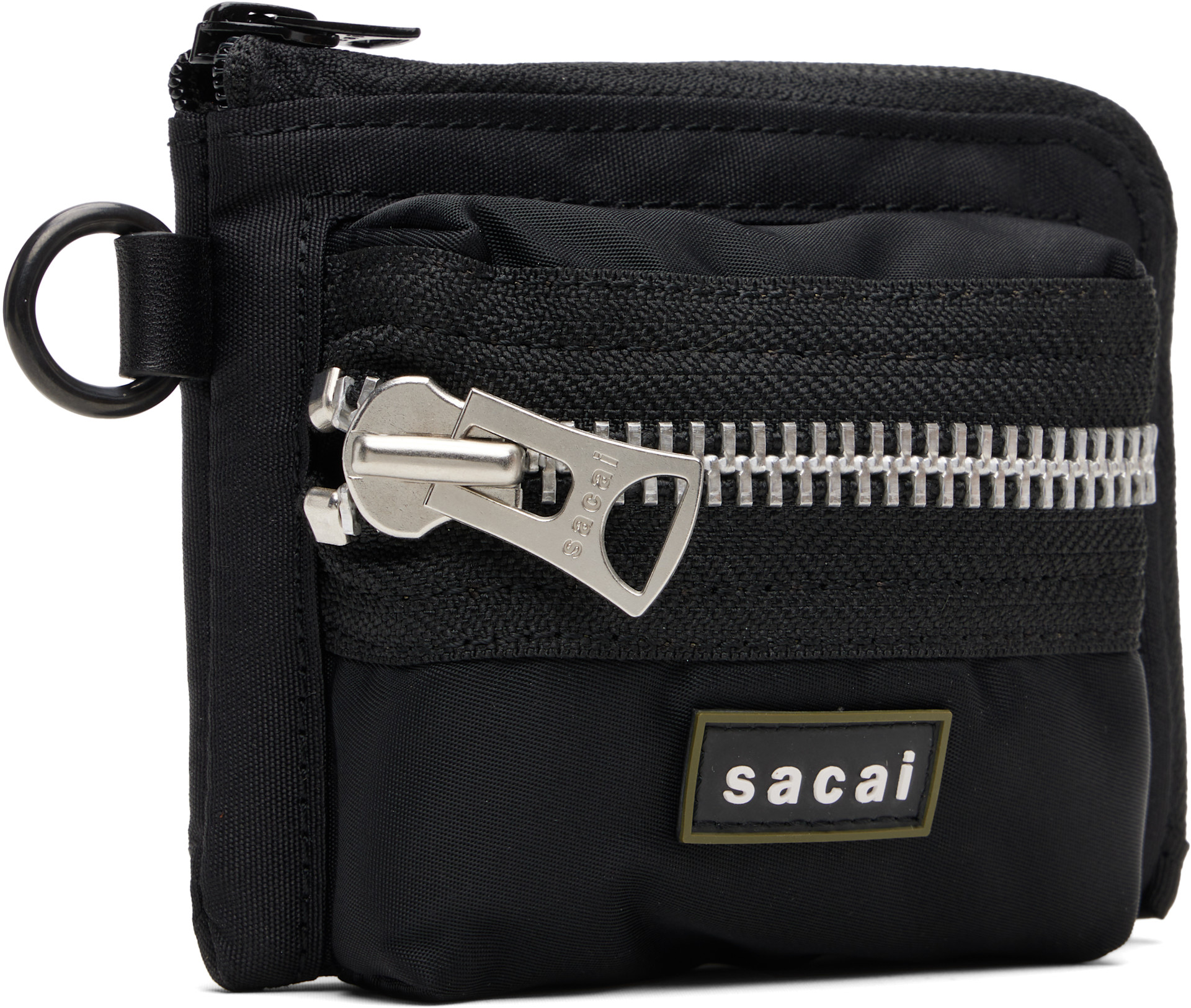 sacai: ブラック Fragment ポケット ポーチ | SSENSE 日本