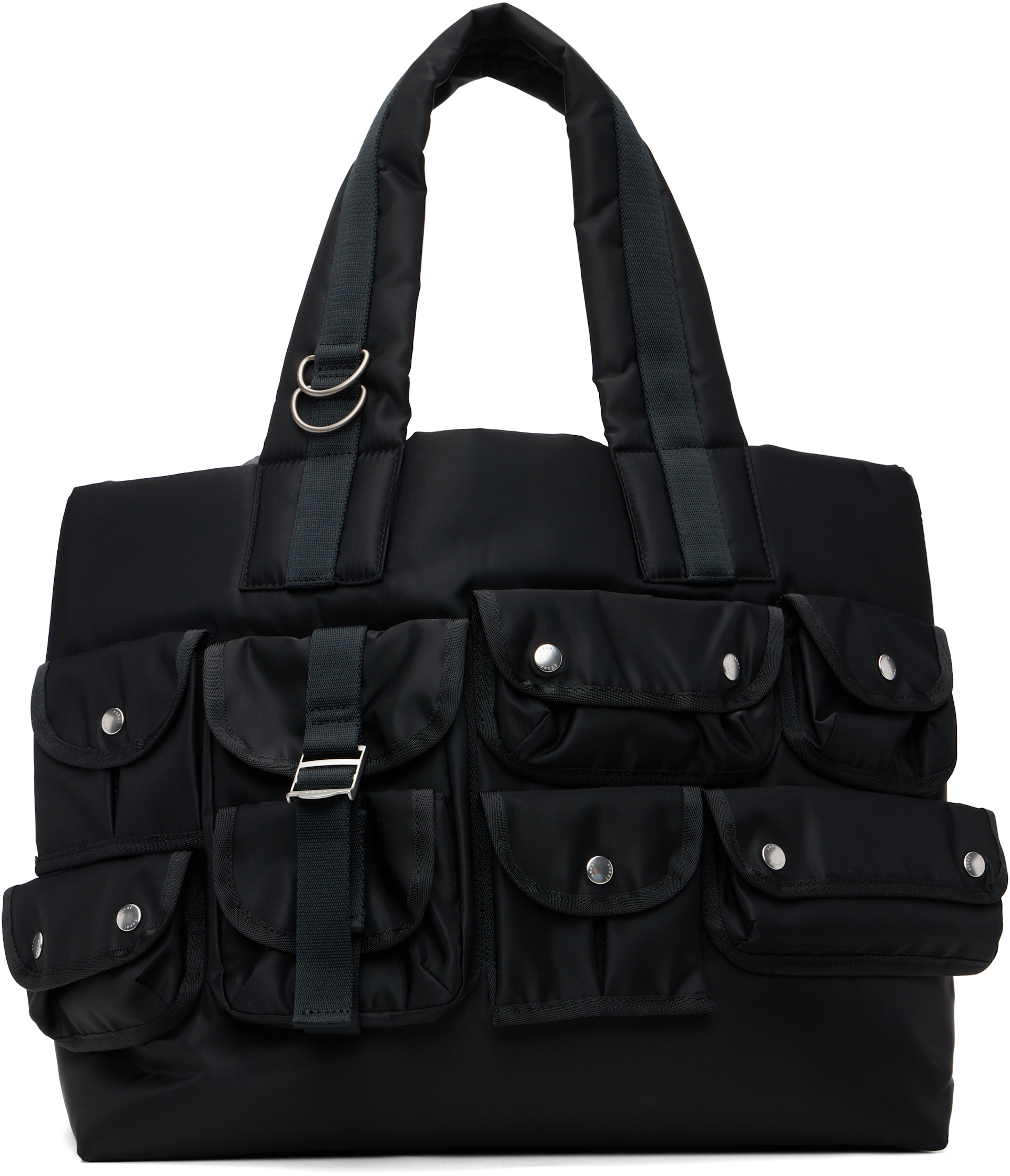 sacai ブラック トートバッグ OS sacai: ブラック Nylon トートバッグ | SSENSE 日本