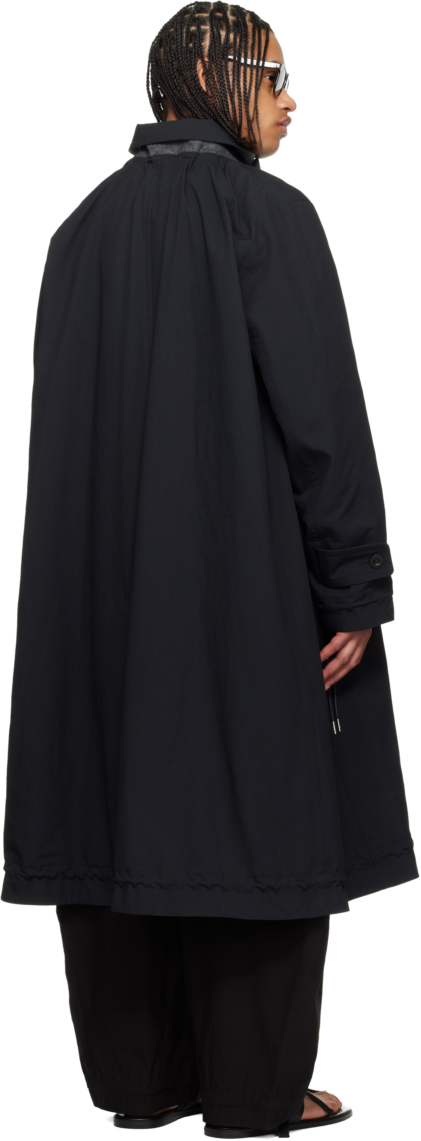 sacai - ブラック Weathercloth コート