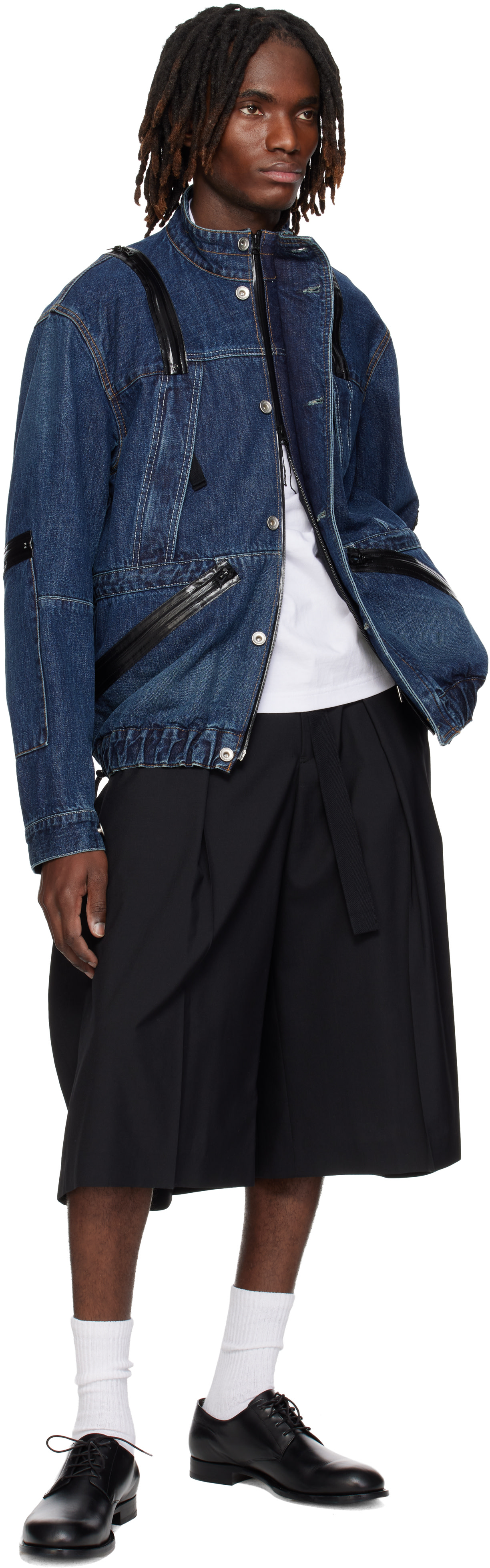 sacai - Blouson bleu en denim