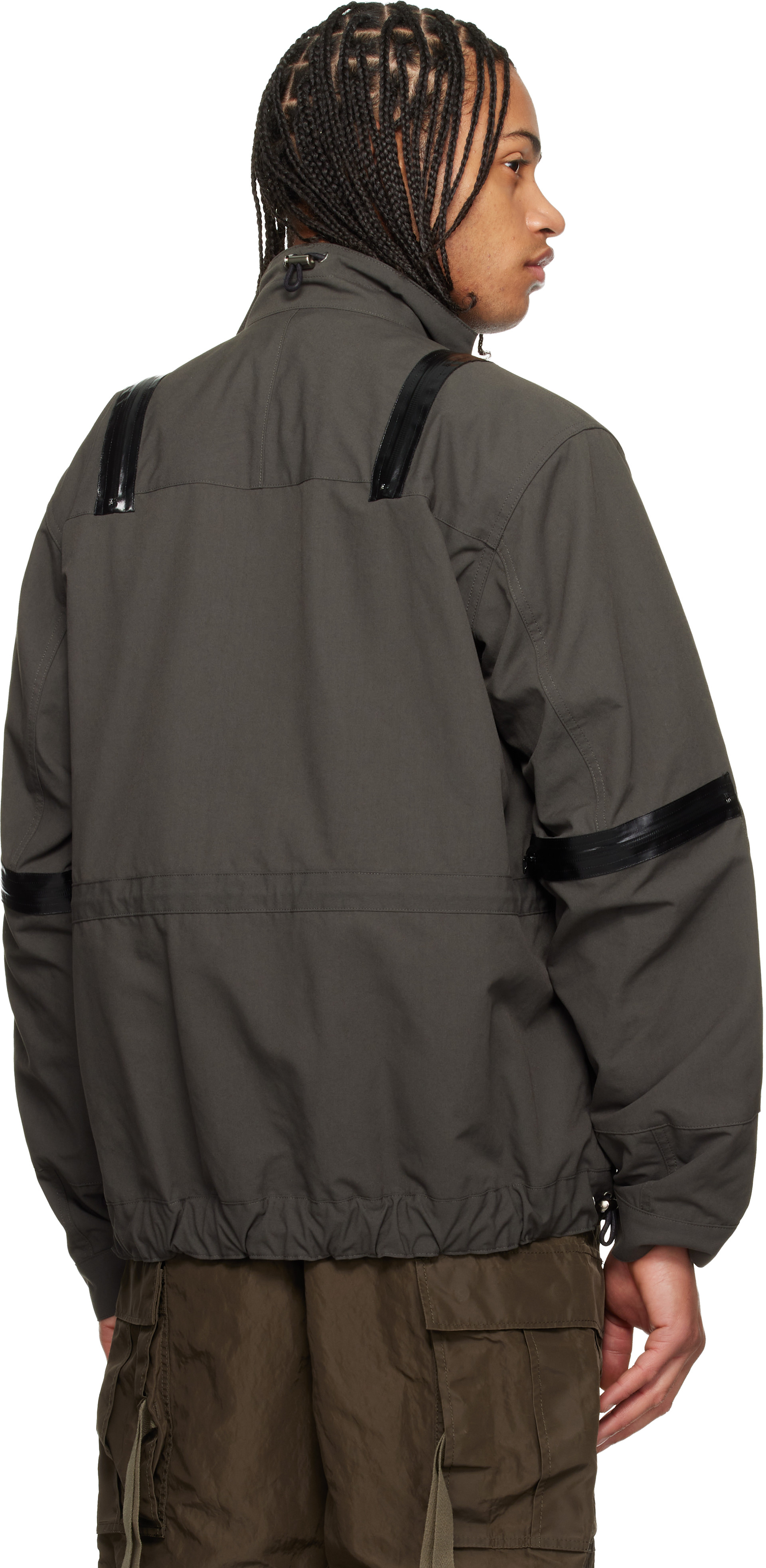 sacai: Khaki Weathercloth Blouson Jacket | SSENSE