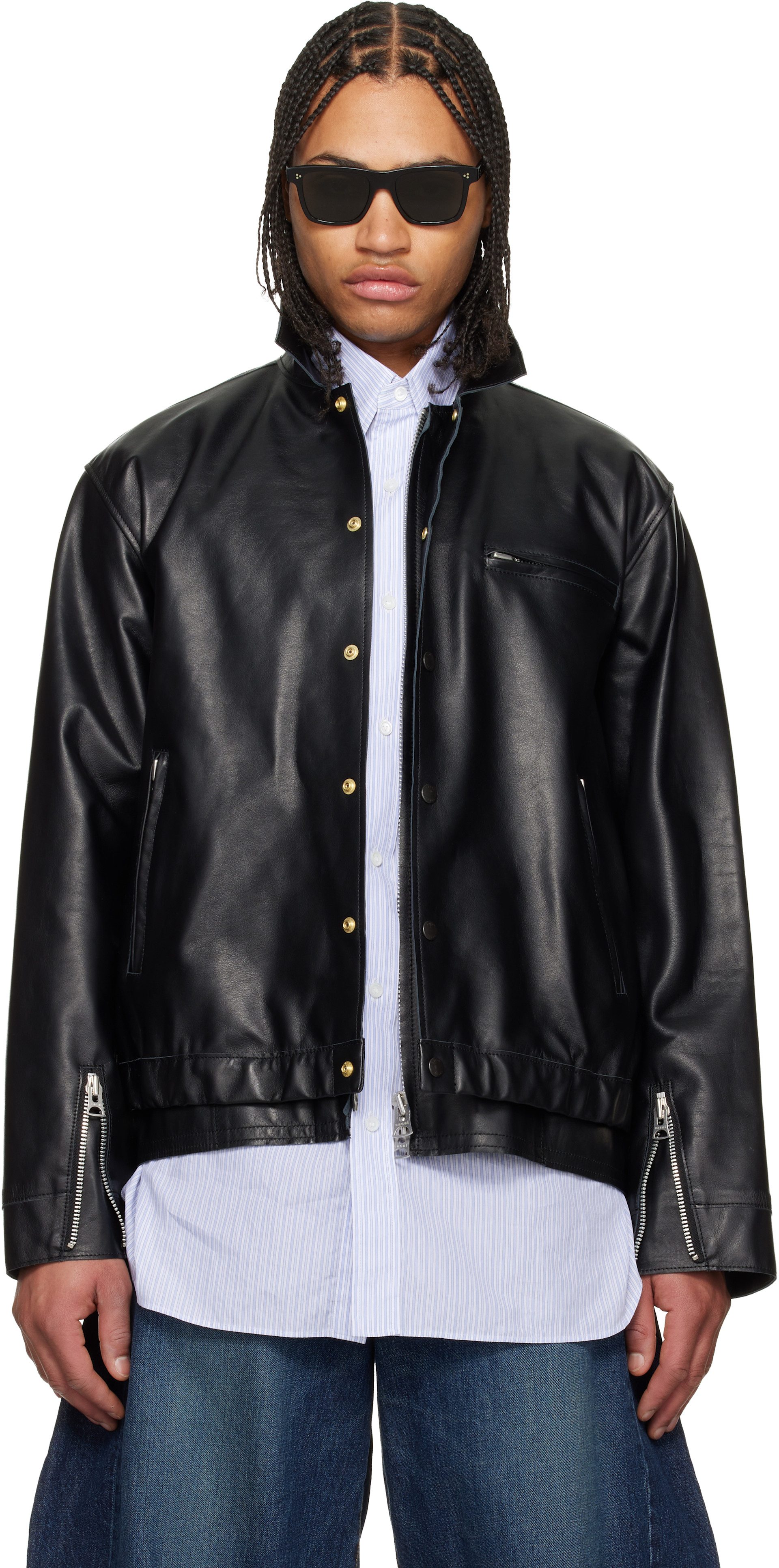 sacai レザーライダース ジャケット サカイ サカイ - sacai | Leather Jacket-Black-1の通販 | RESTIR リステア
