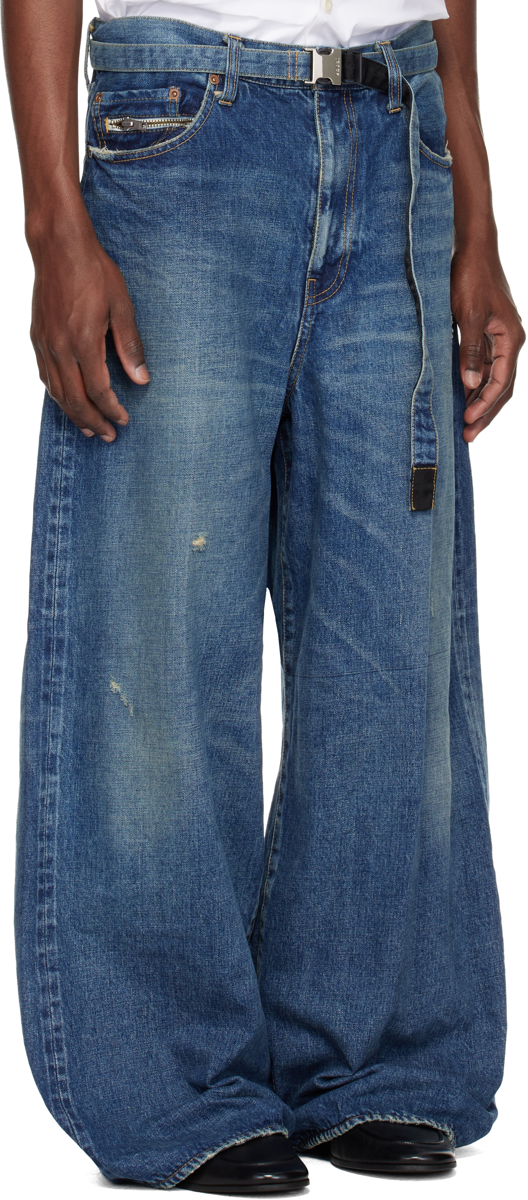 即完売 新品タグ付26ss sacai × BEYONDEXX デニムパンツ 2 sacai - SACAI × BEYONDEXX Denim テーパードデニムパンツの通販 by