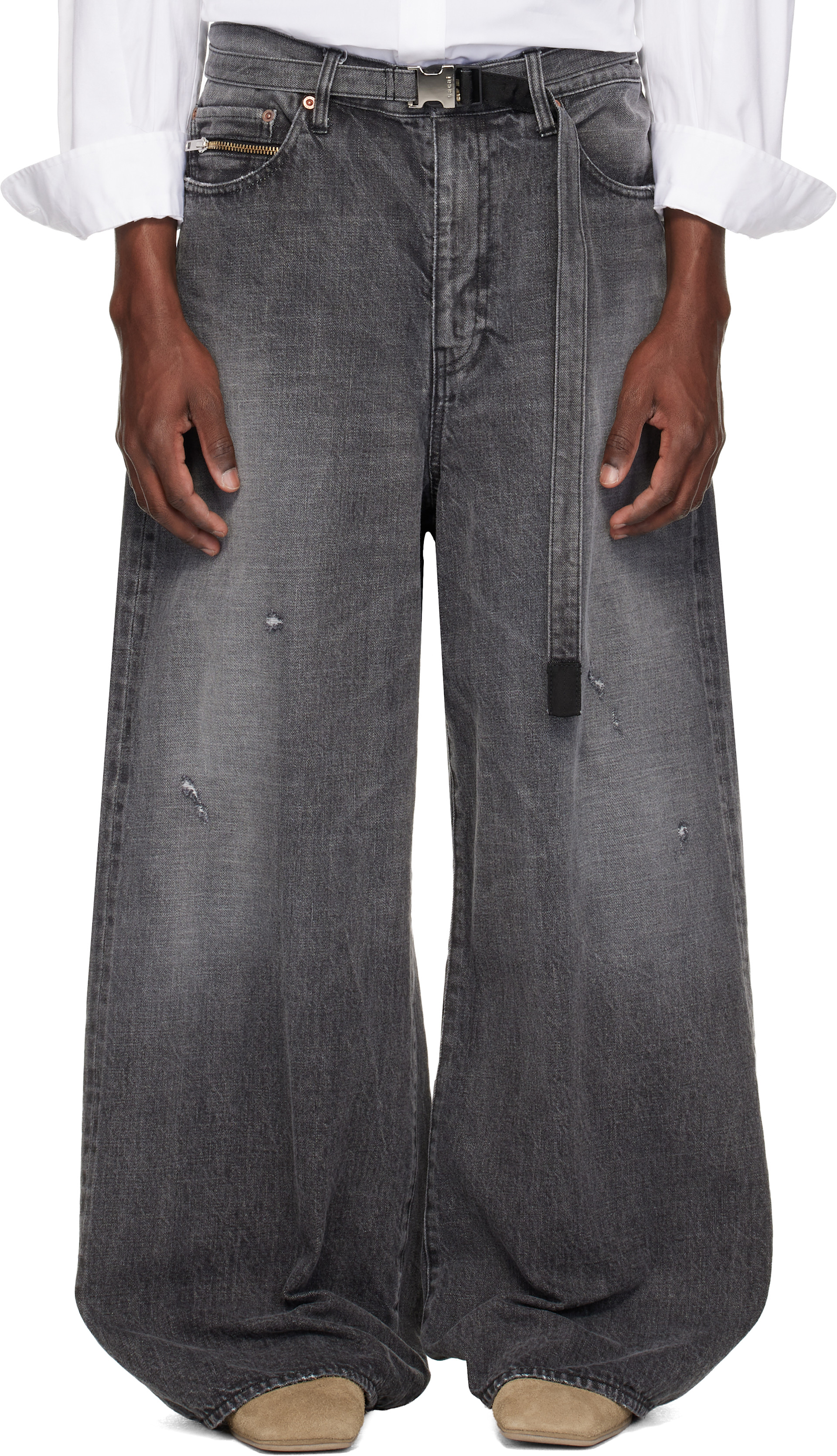 sacai: Black BEYONDEXX Jeans | SSENSE