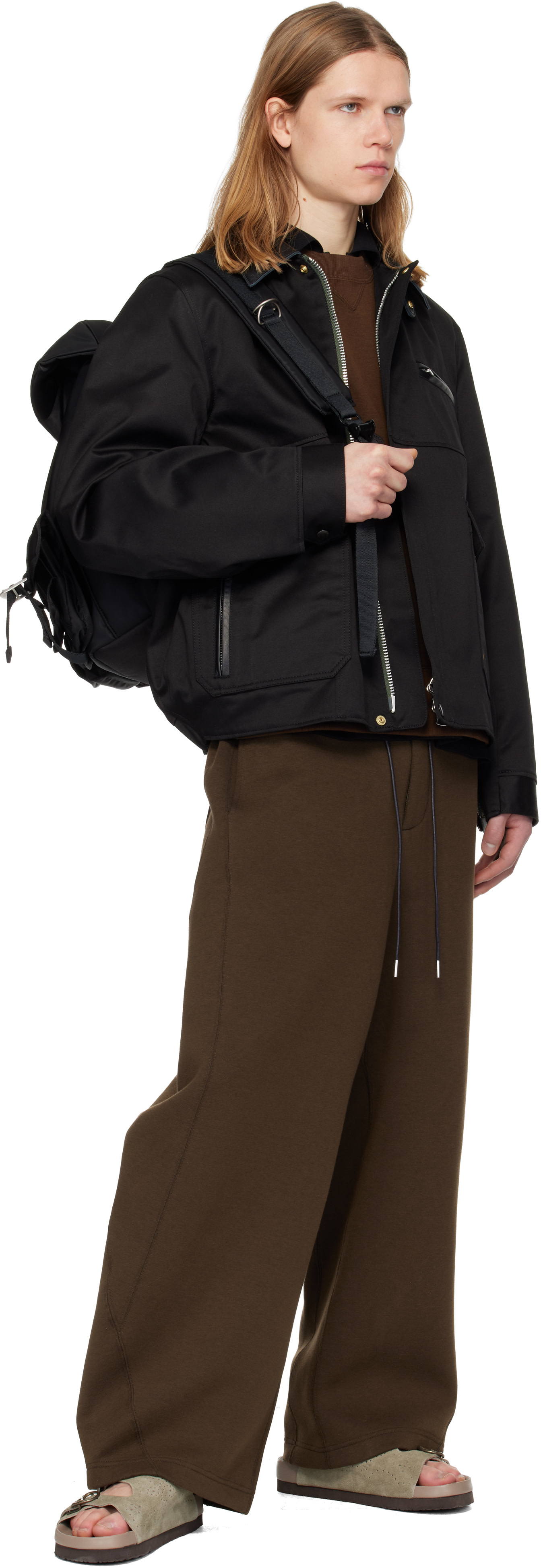 sacai: ブラウン Sponge スウェットパンツ | SSENSE 日本