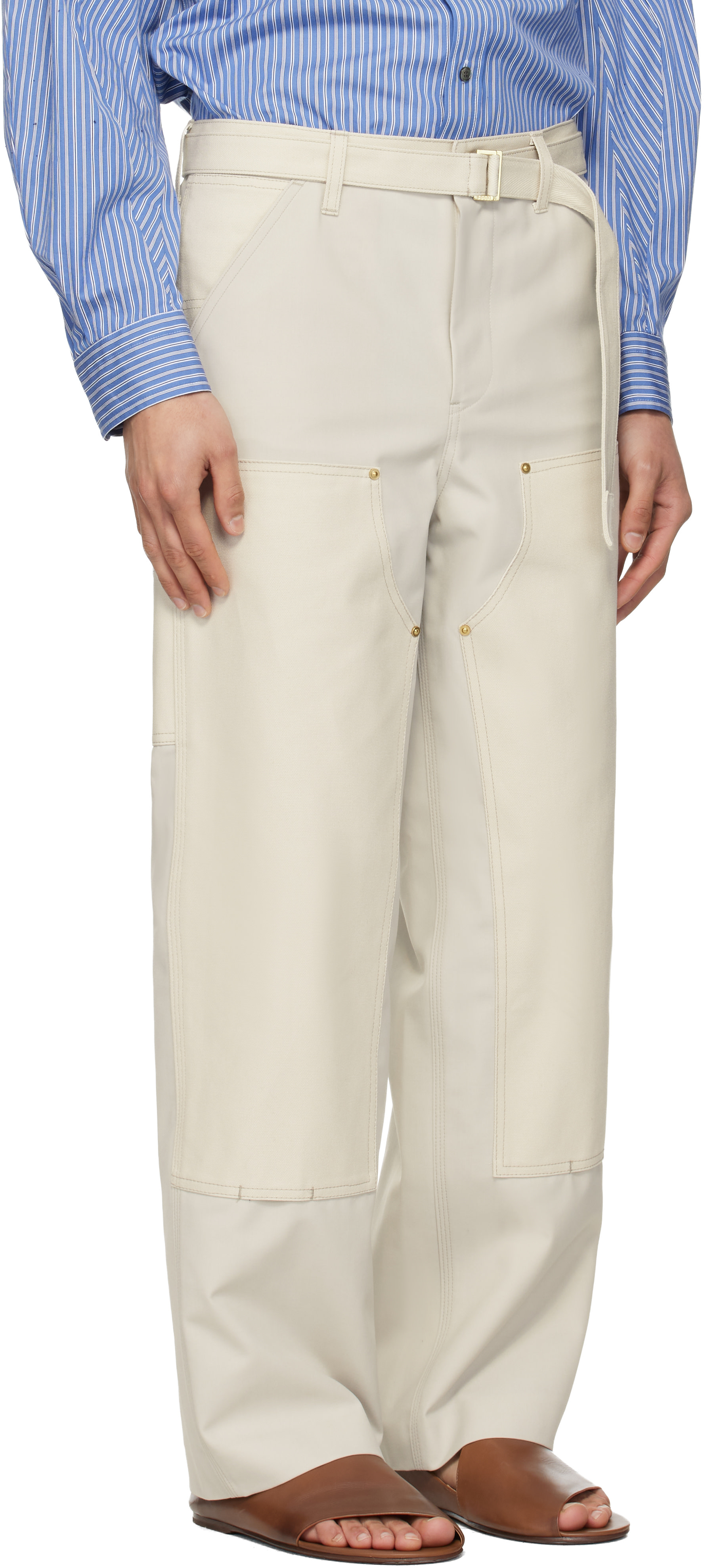 sacai: Off-White Carhartt WIP Edition Duck Trousers | SSENSE