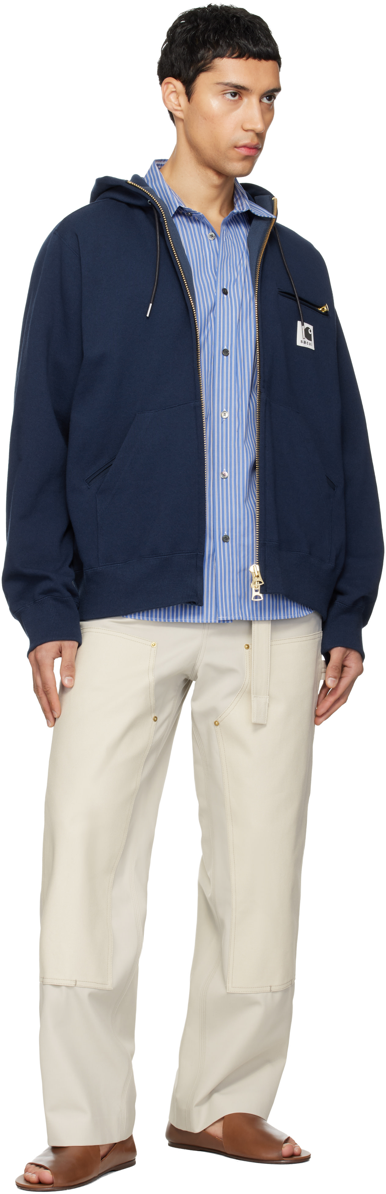 sacai: オフホワイト Carhartt WIPエディション Duck トラウザーズ