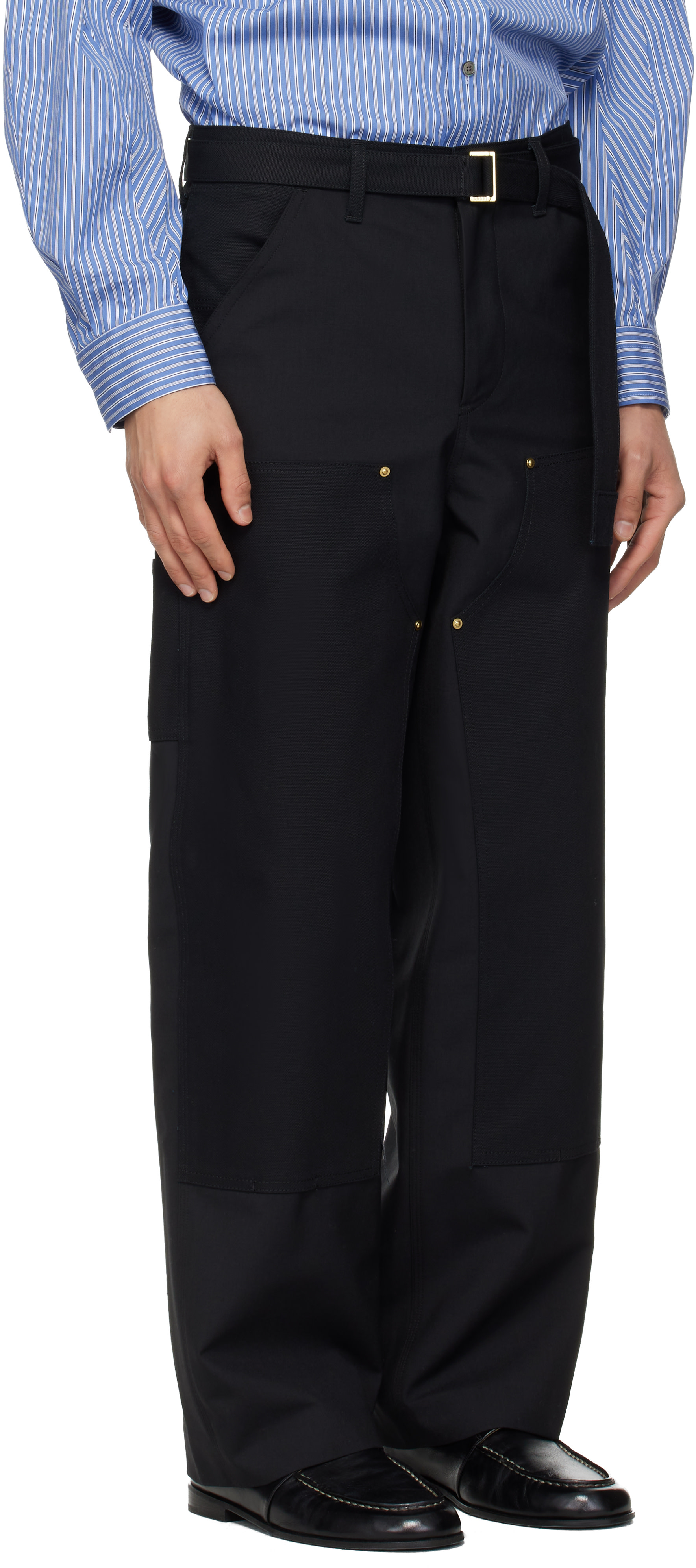 sacai: ブラック Carhartt WIPエディション Duck トラウザーズ