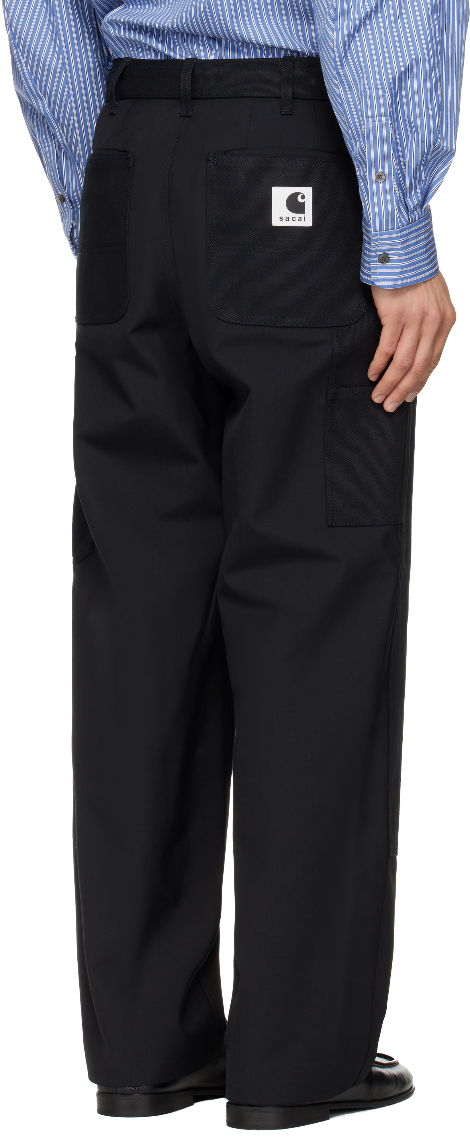 sacai: Black Carhartt WIP Edition Duck Trousers | SSENSE