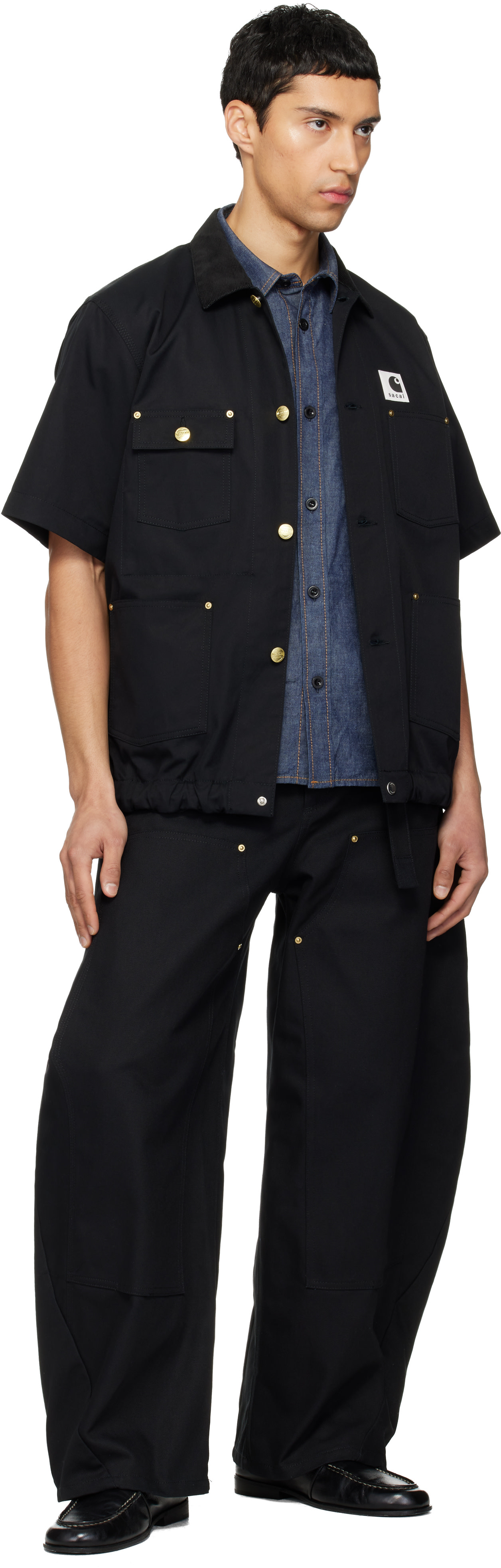 sacai: Black Carhartt WIP Edition Duck Shirt | SSENSE