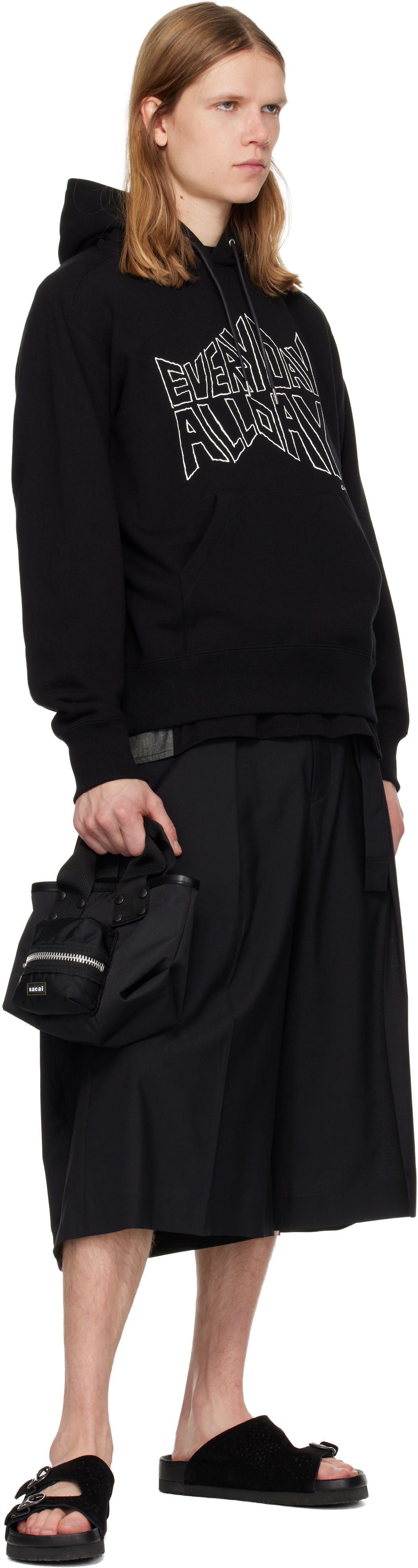 sacai: ブラック Suiting ショートパンツ | SSENSE 日本