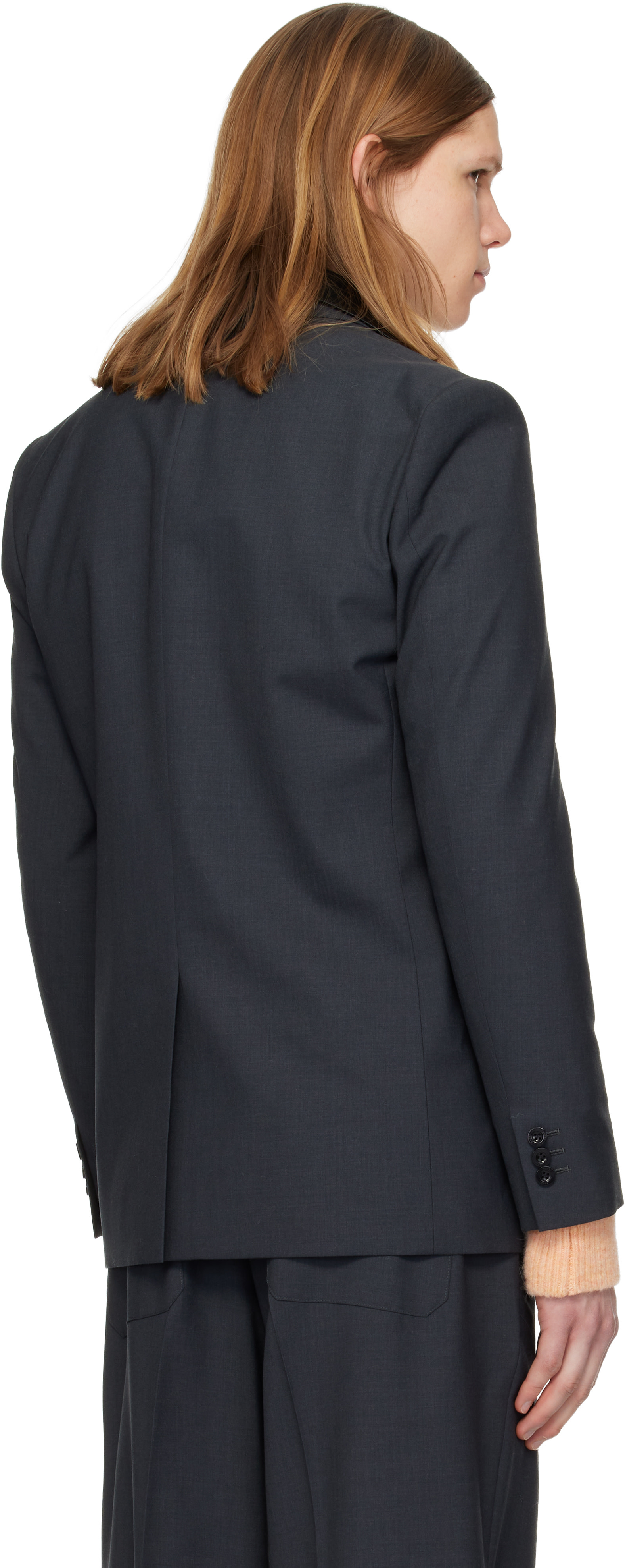 sacaiテーラードジャケット　ダブルフェイス sacai: ブラック Suiting & Denim テーラードジャケット | SSENSE 日本